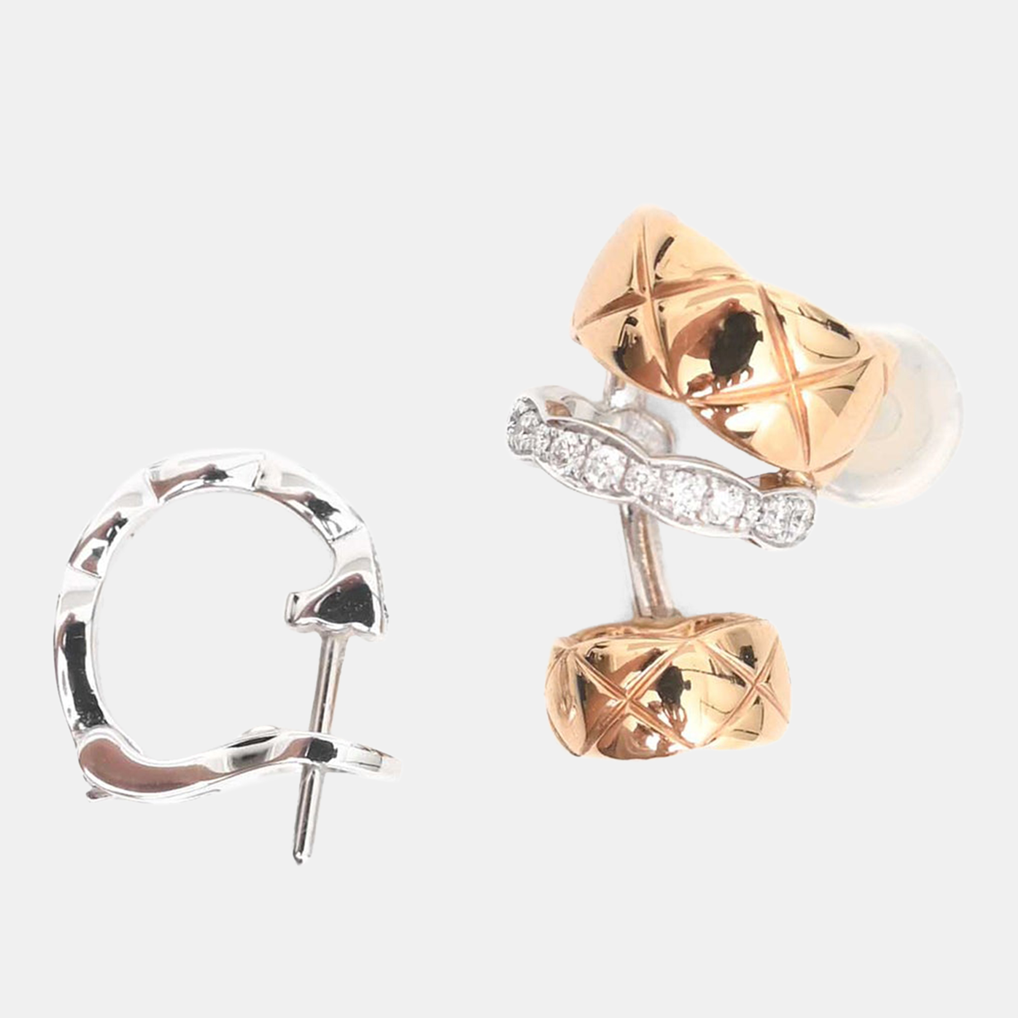 

Chanel 18K Yellow/White Gold Coco Crush Earring + Ear Cuff