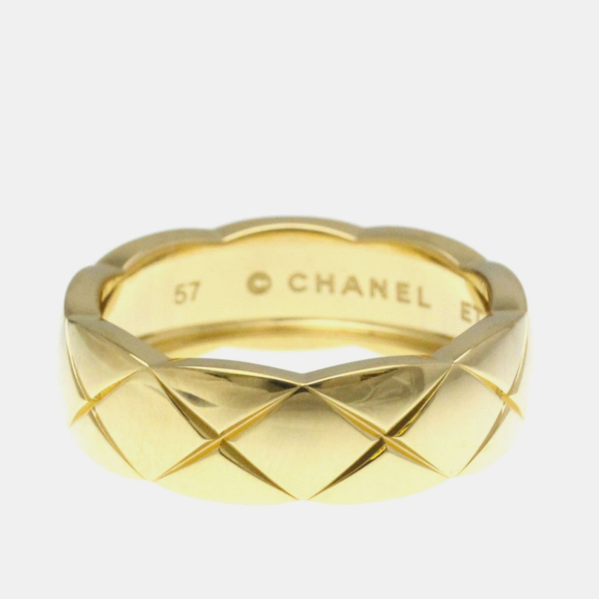 

Chanel Coco Crush Ring Medium Size Yellow Gold 18K Band Ring Gold