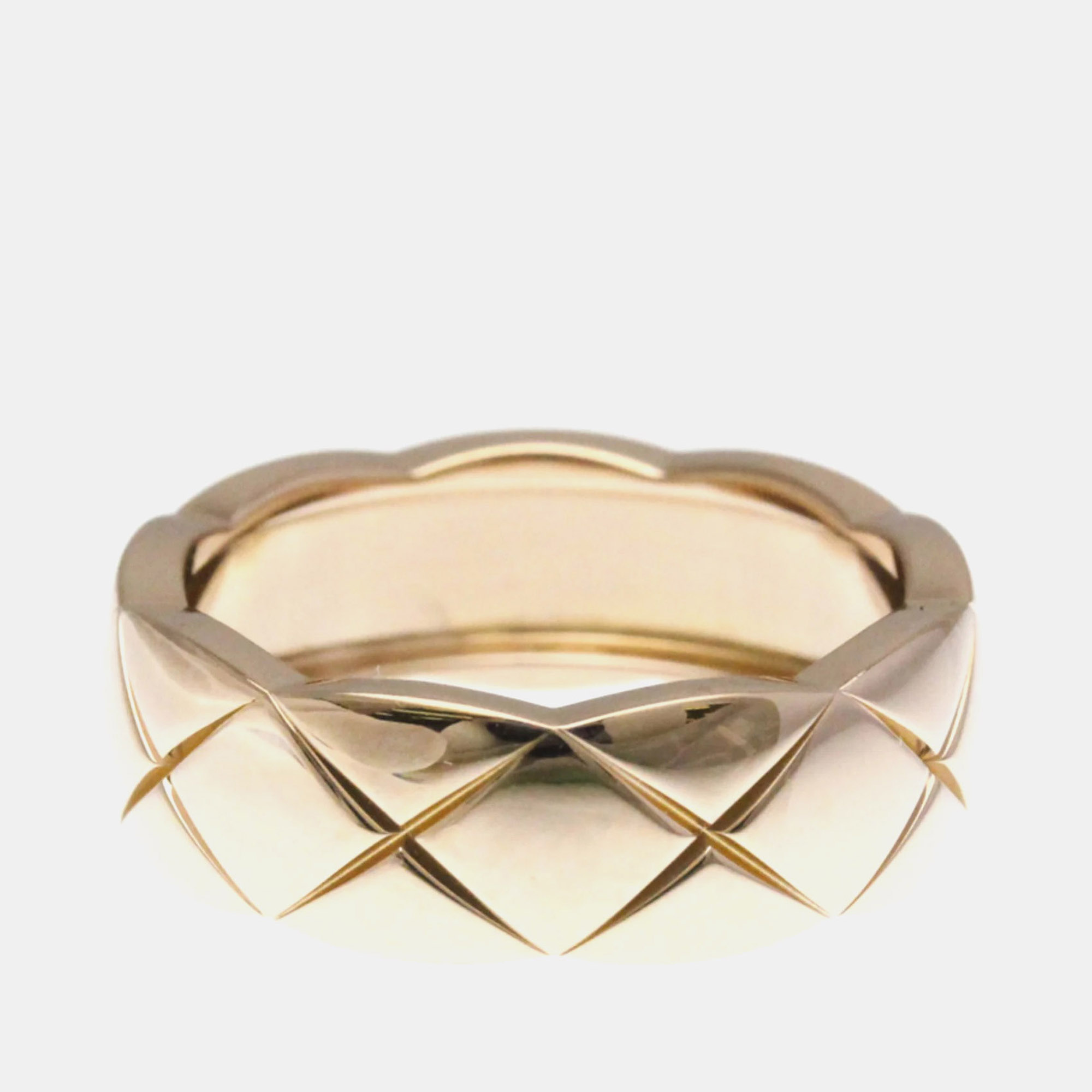 

Chanel Coco Crush Ring Medium Size Pink Gold 18K Fashion No Stone Band Ring Pink Gold
