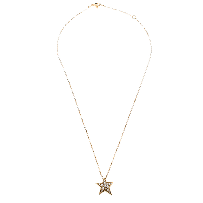 

Chanel Comete Star Diamond And Yellow Gold Pendant Necklace