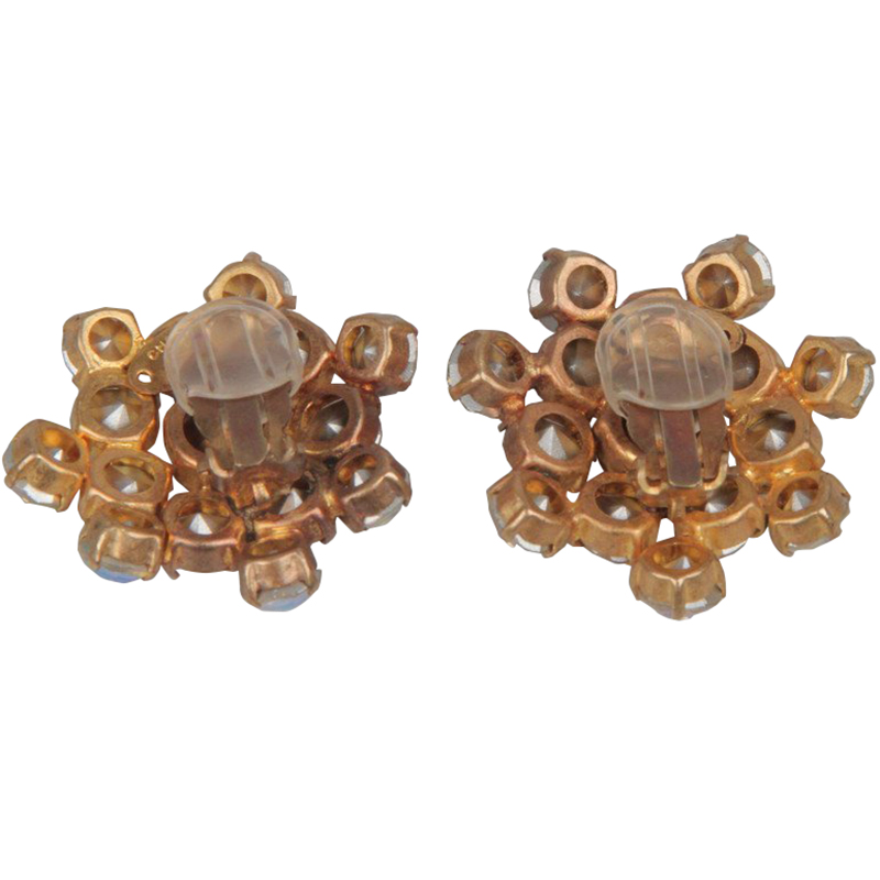 

Chanel Rhinestones Gold Tone Metal Earings