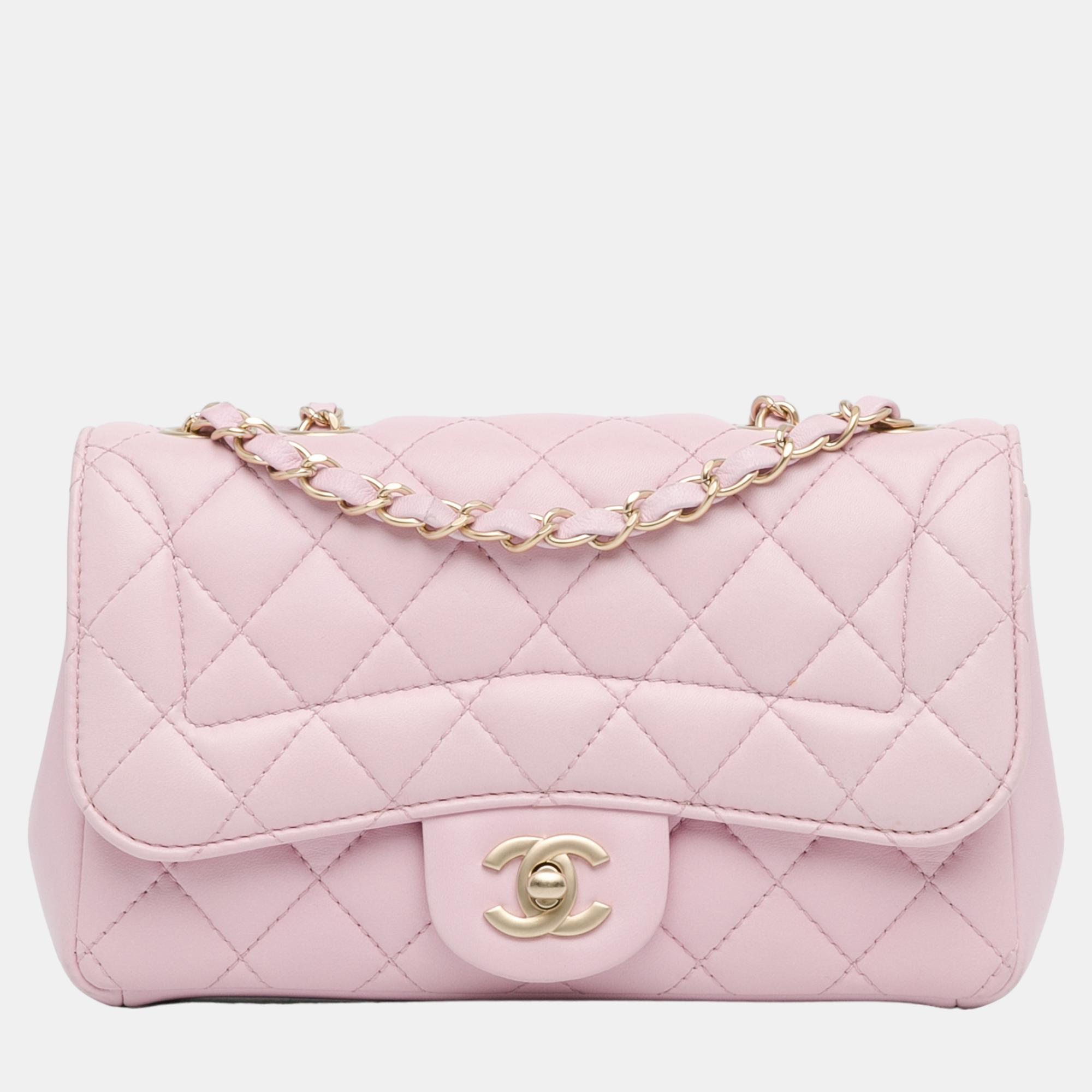 

Chanel Pink Mini Lambskin Mademoiselle Chic Flap