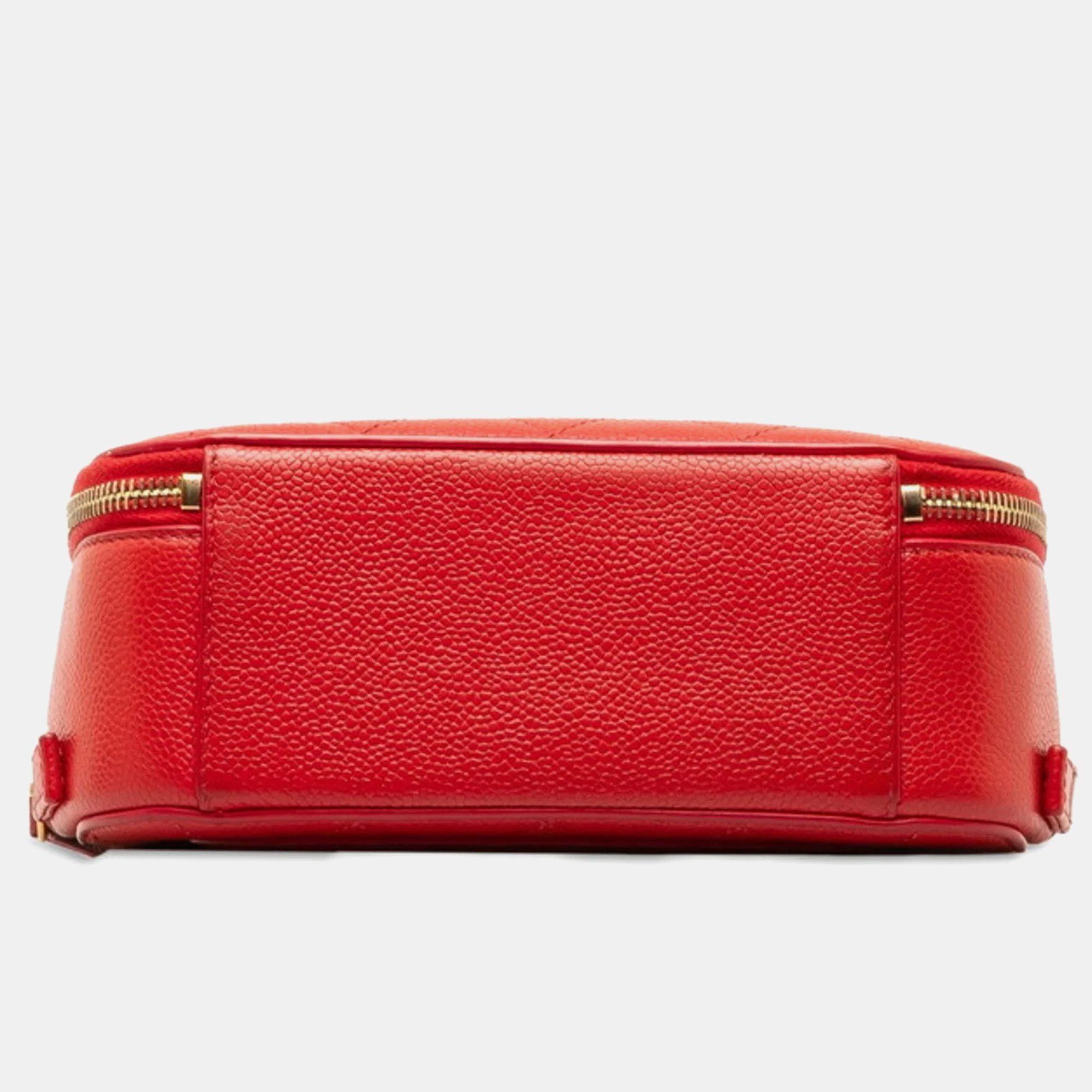 Chanel Red Quilted Caviar Leather Chic Affinity Shoulder Bag 