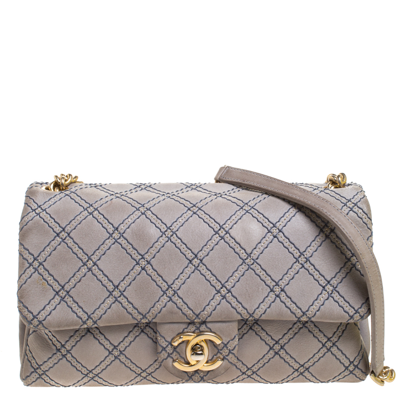 chanel grey purse