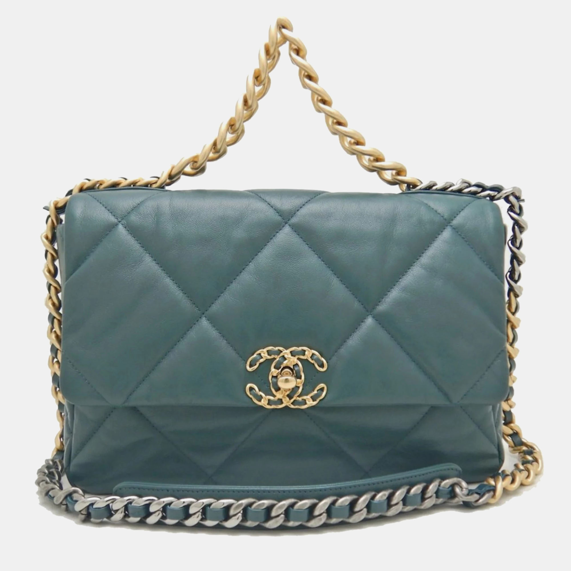

Chanel Green Lambskin 19 Large Shoulder Bag
