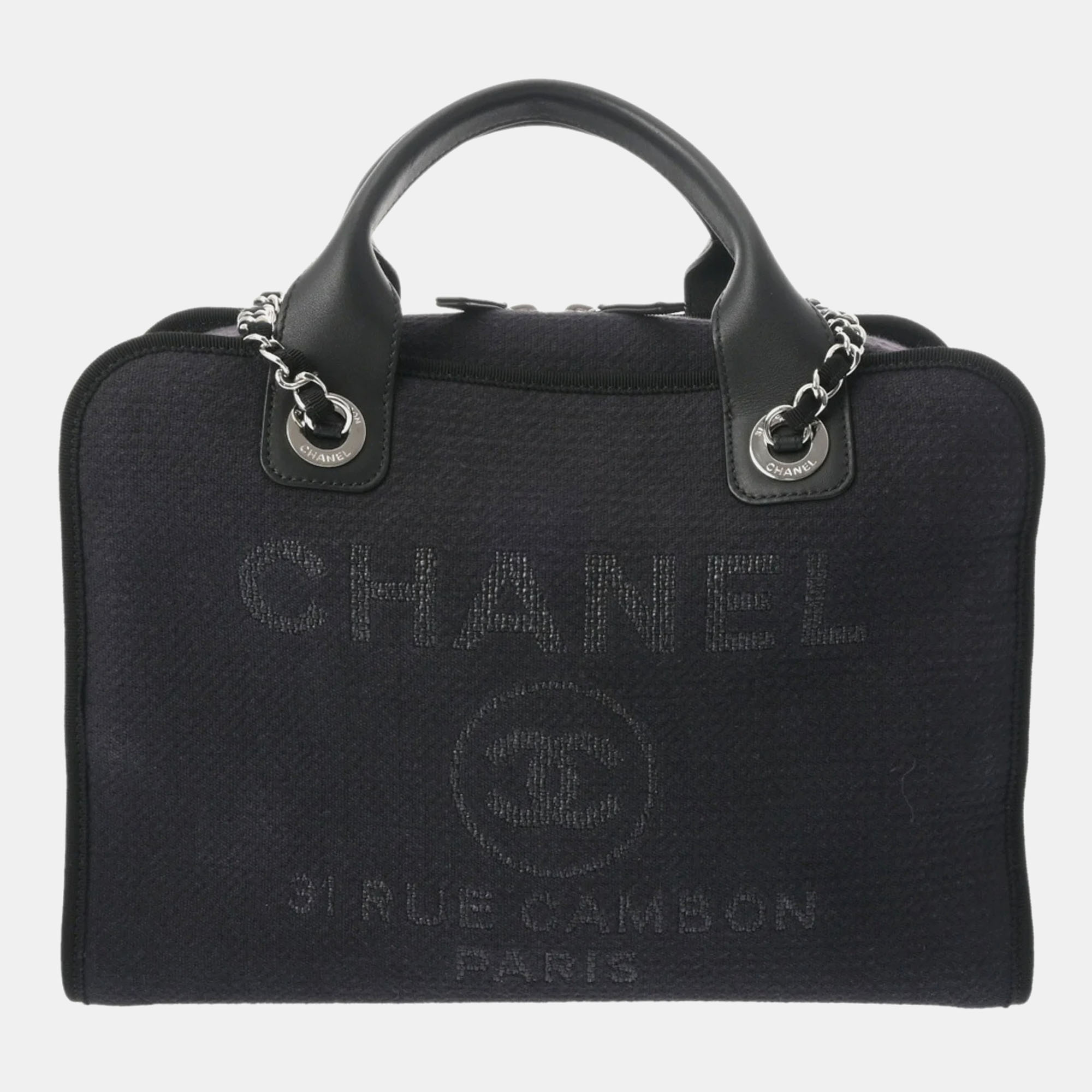 

Chanel Black Canvas  Deauville Tote Bag