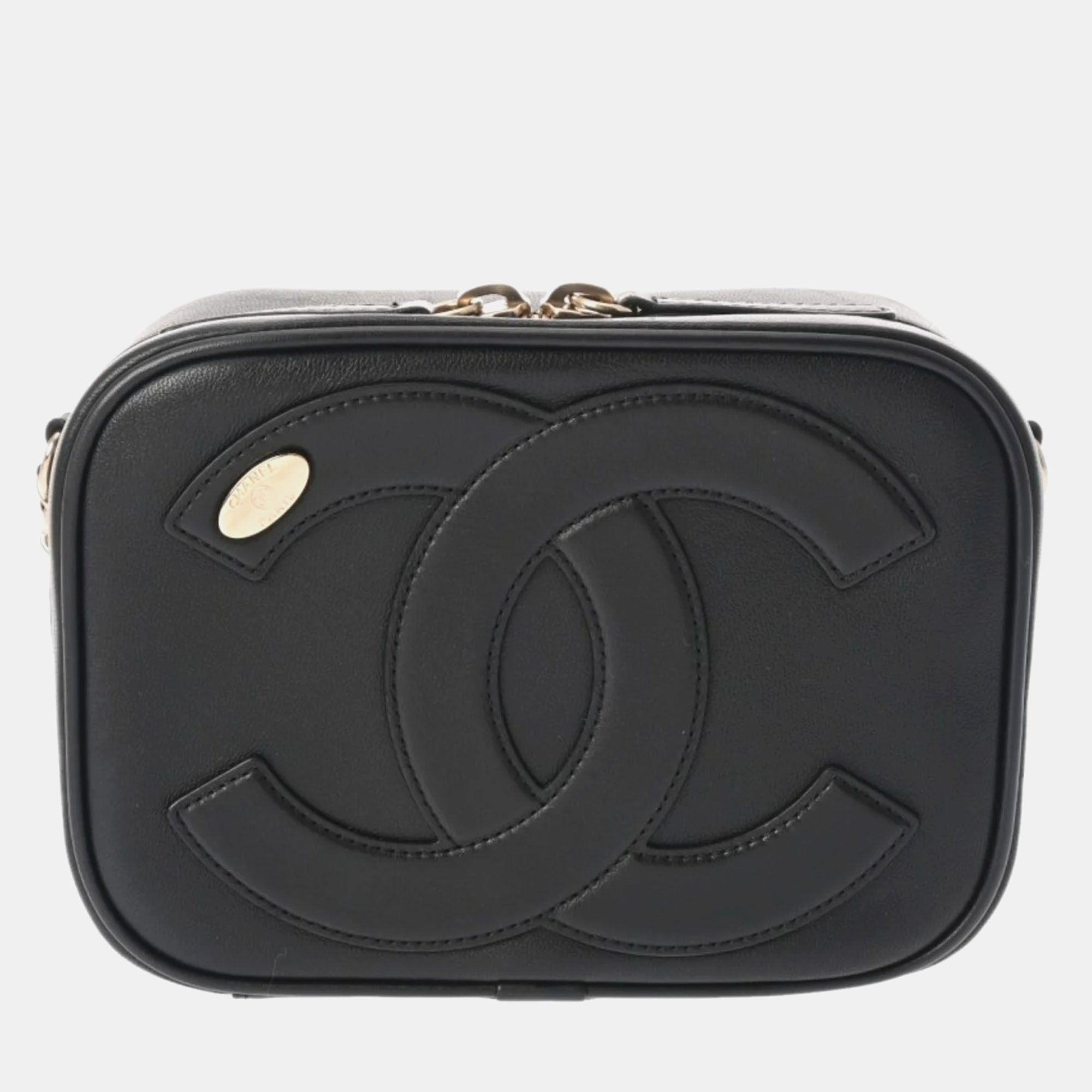 

Chanel Black Leather CC Mania Shoulder Bag