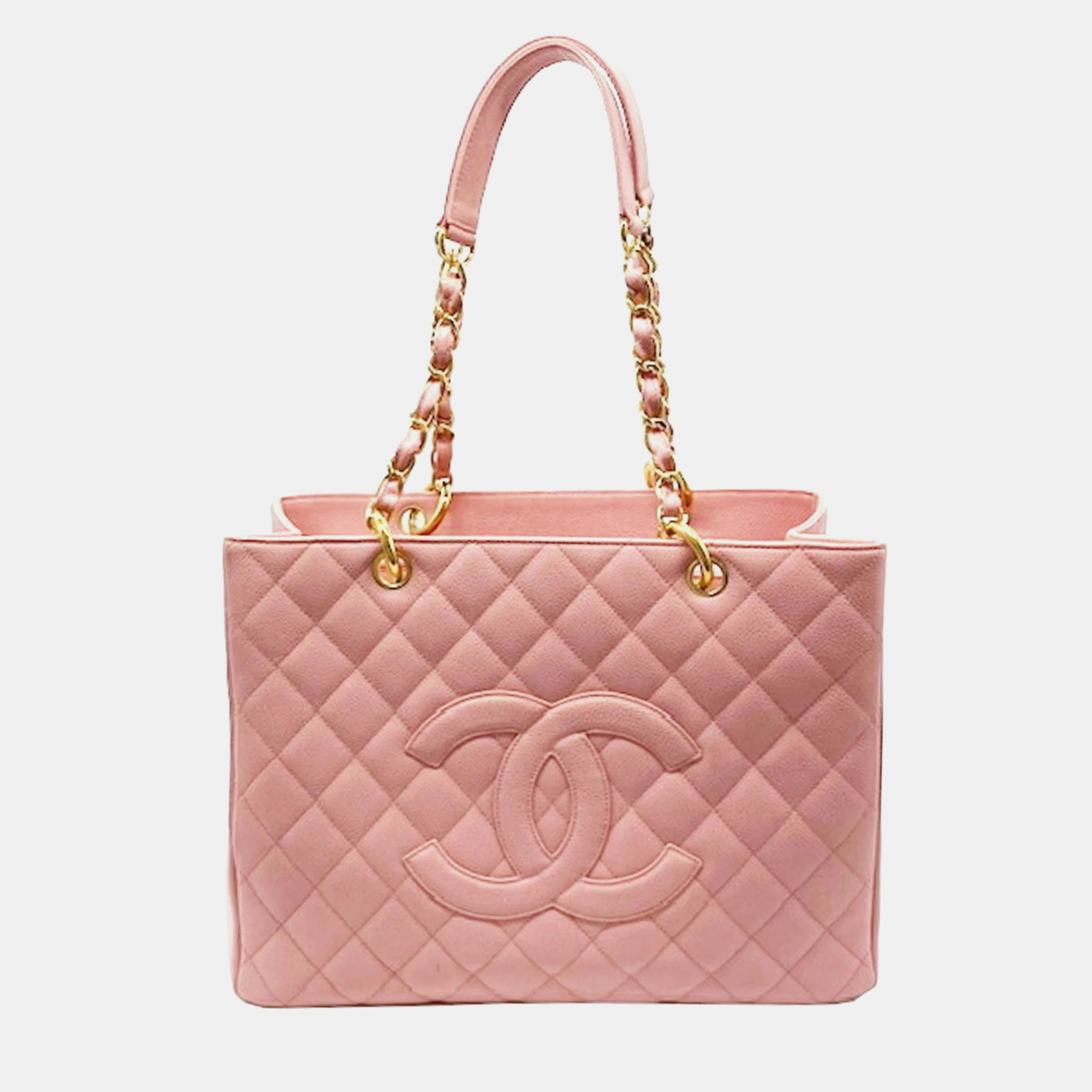 Pink chanel bag tote sale