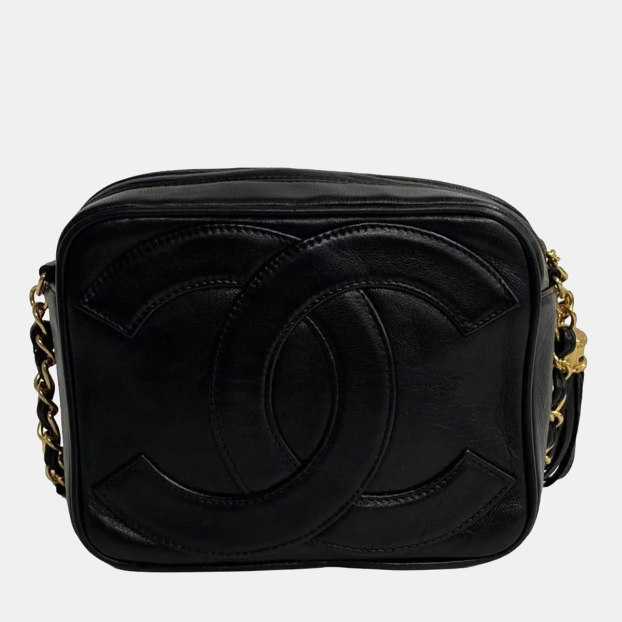 

Chanel Black Leather CC Mania Camera Bag