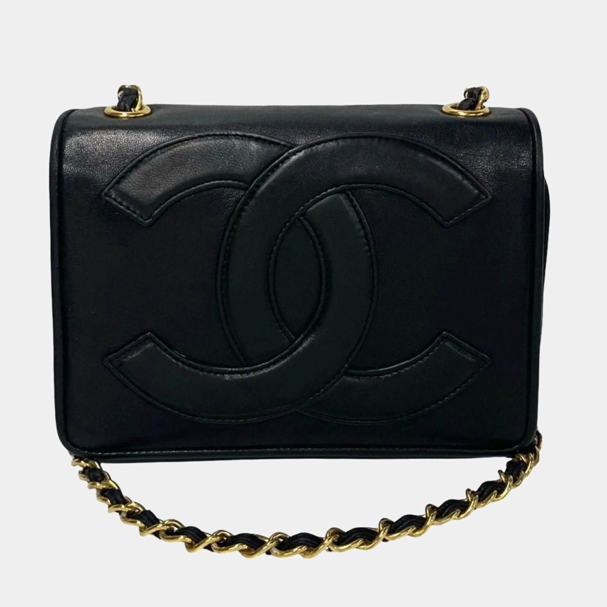 

Chanel Black Leather CC Mania Flap Shoulder Bag
