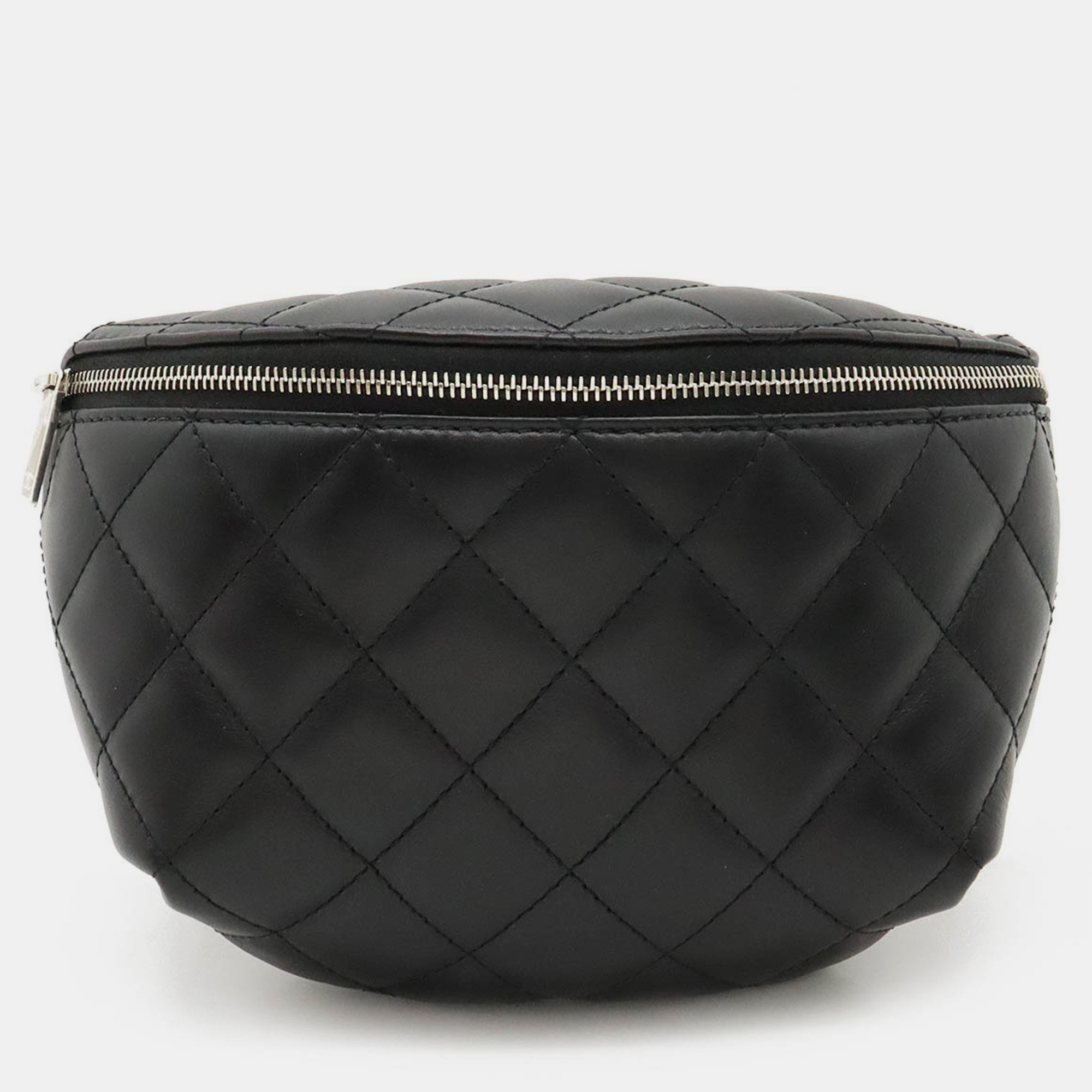 

Chanel Black Calfskin Quilted Waist Belt Bag