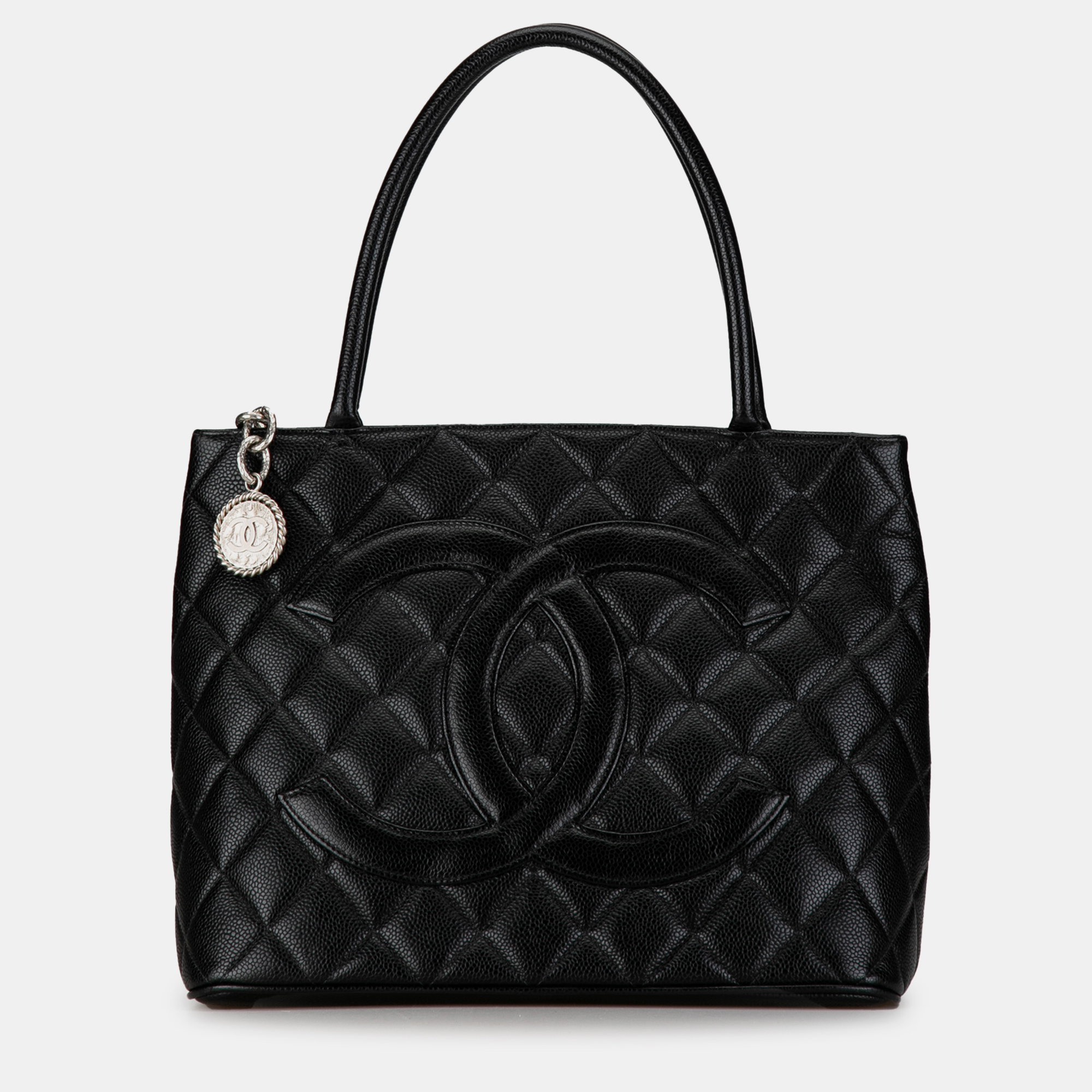 

Chanel Caviar Medallion Tote, Black