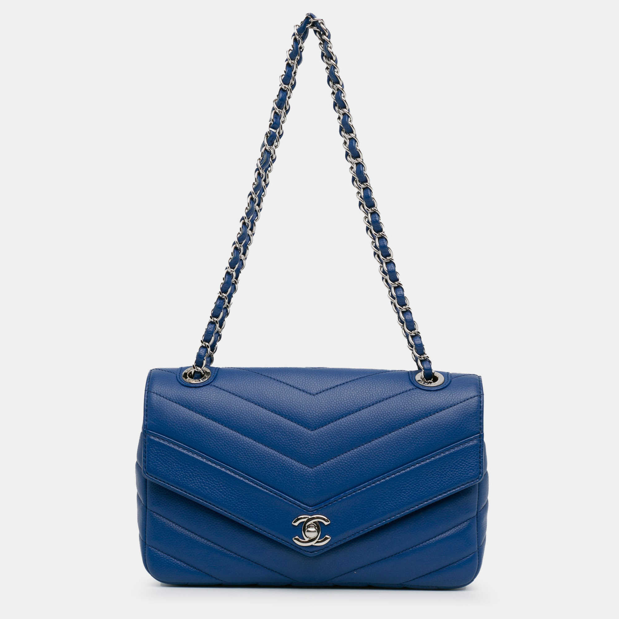 

Chanel Medium Caviar Chevron Data Center Envelope Flap, Blue