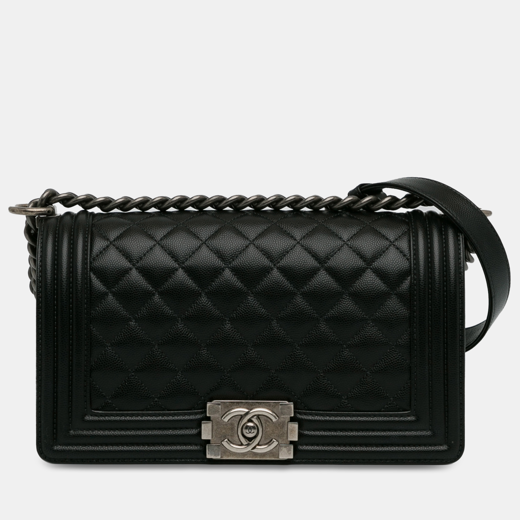 

Chanel Medium Caviar Boy Flap Bag, Black