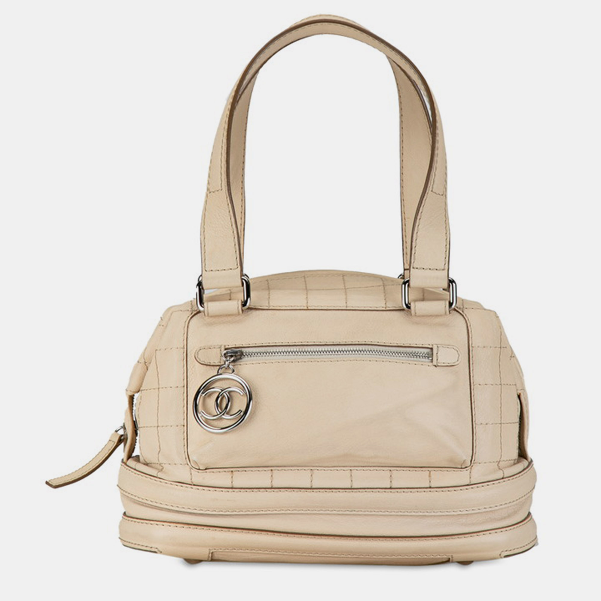 

Chanel Brown Leather Quilted Essential Bowling Bag