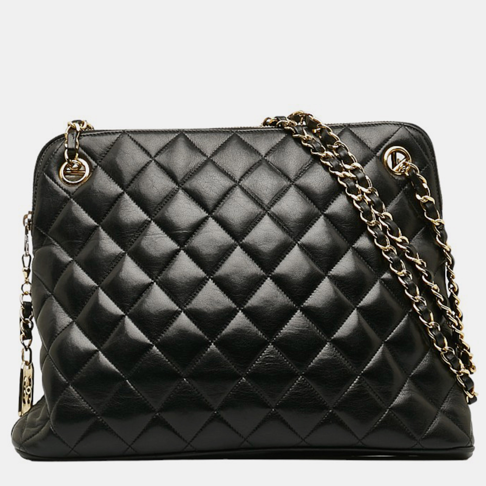 

Chanel Black Quilted Leather Chain Shoulder Bag