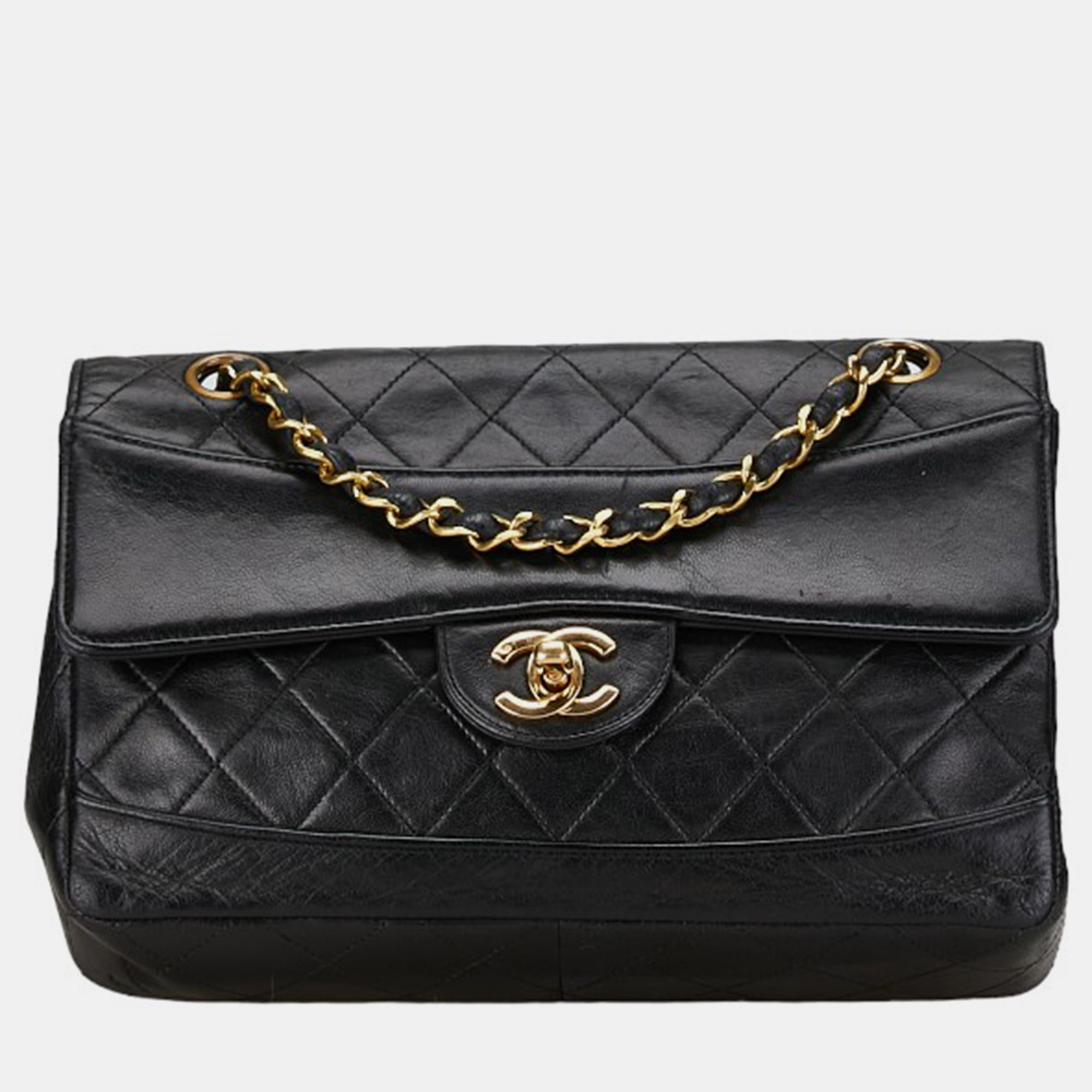 

Chanel Black CC Quilted Leather Chain Flap Bag