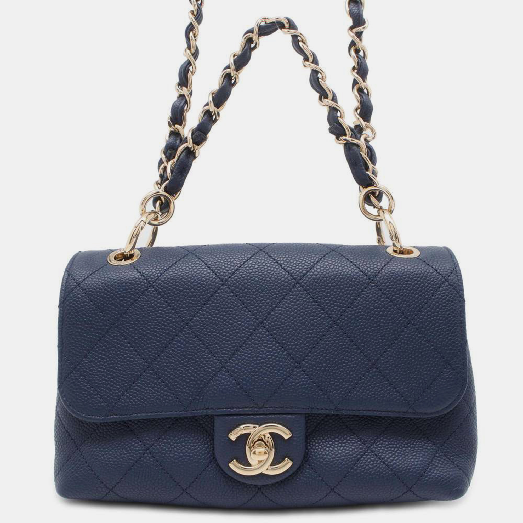 

Chanel Blue Caviar Leather Flap Bag