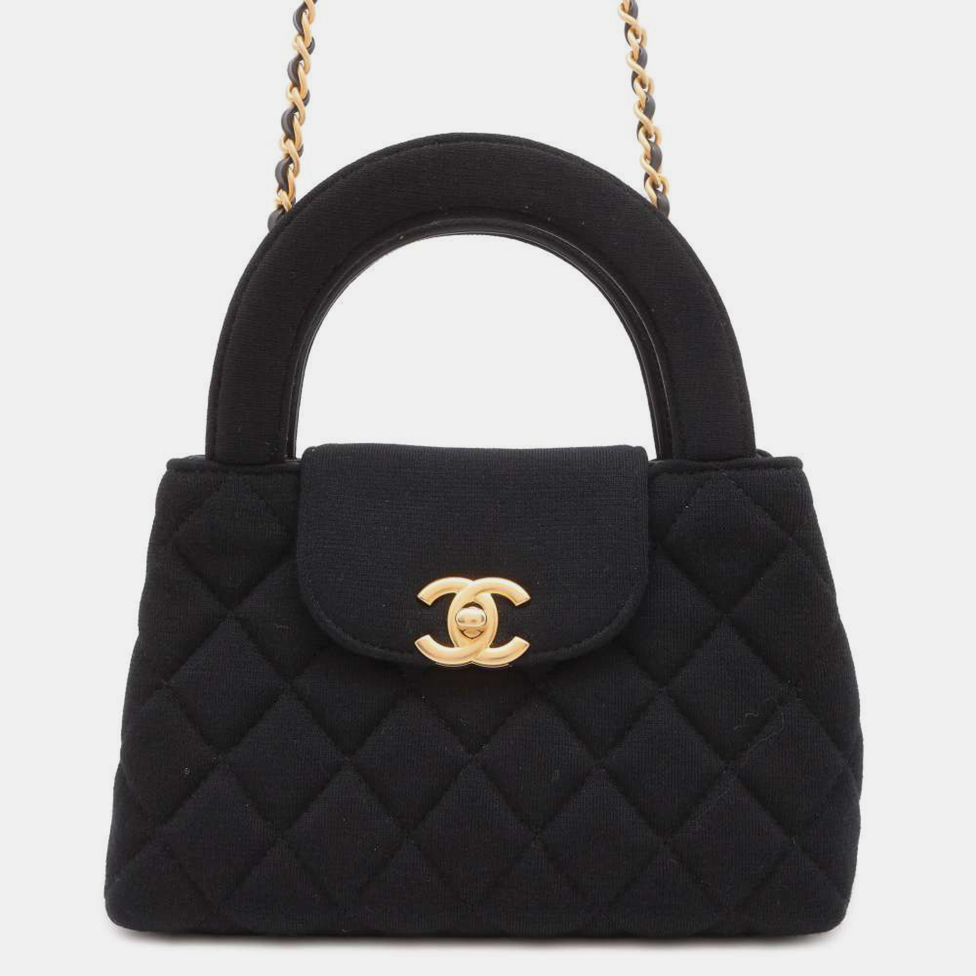 

Chanel Black Fabric Mini Shopping Bag