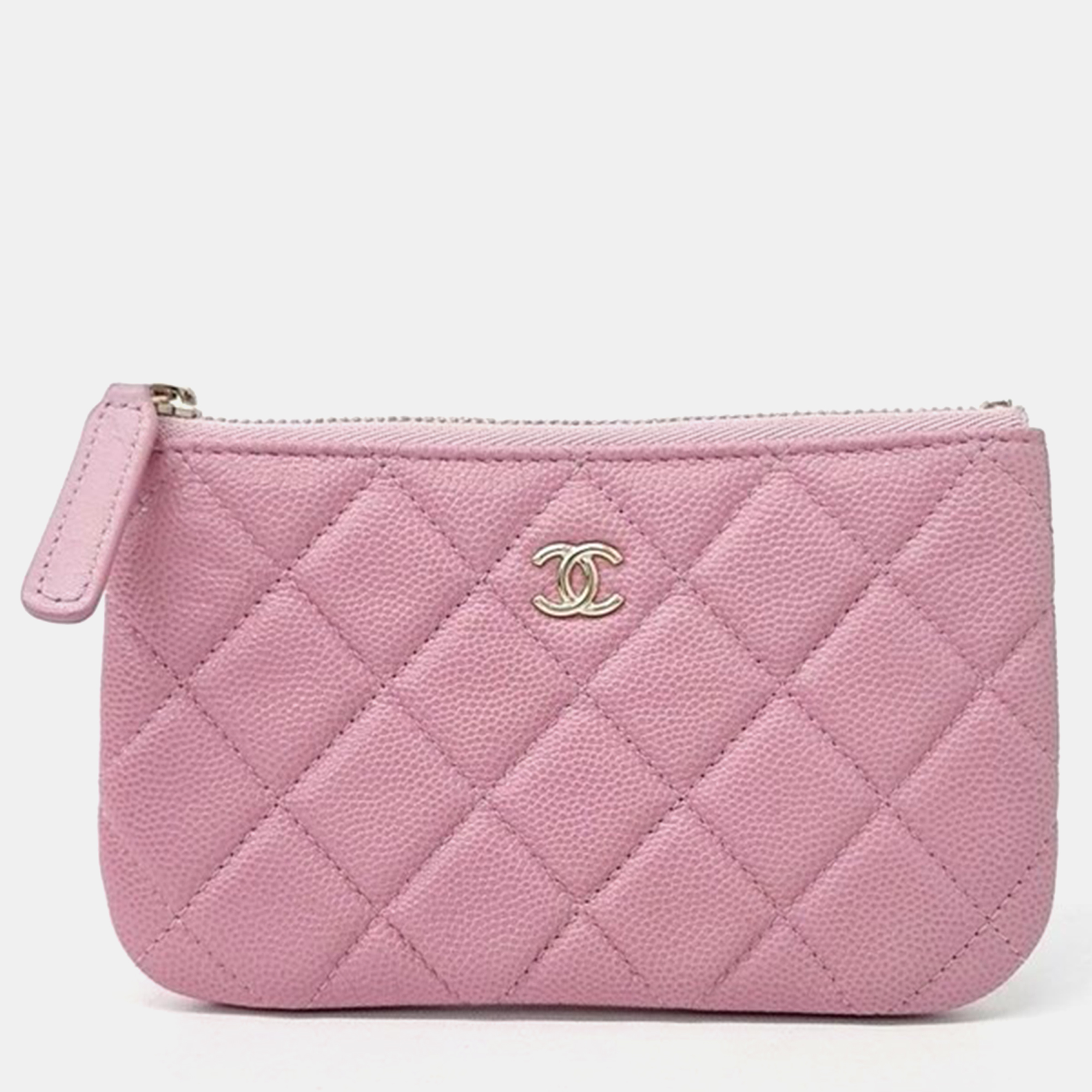 

Chanel Pink Caviar Leather Mini O-Case Pouch