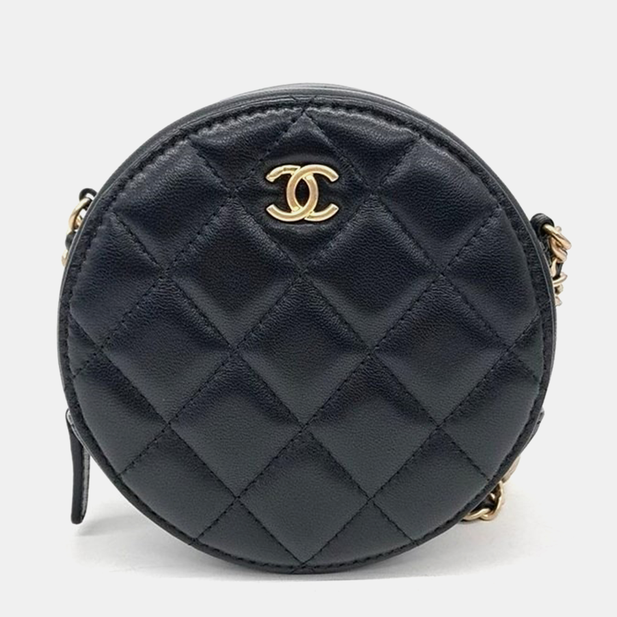 

Chanel Golden Ball Tambourine Cross Bag, Black