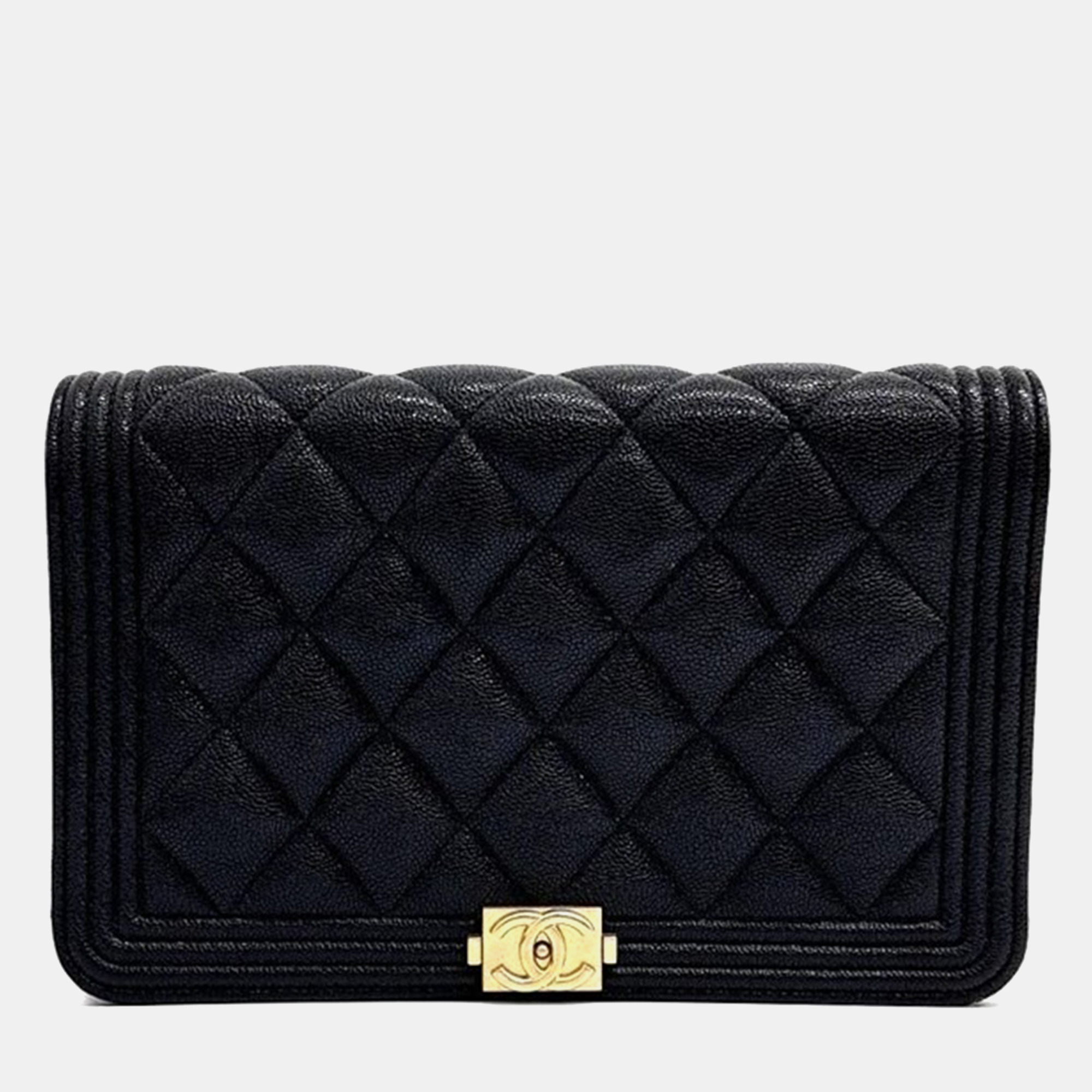 

Chanel Caviar Boy WOC Mini Cross Bag, Black