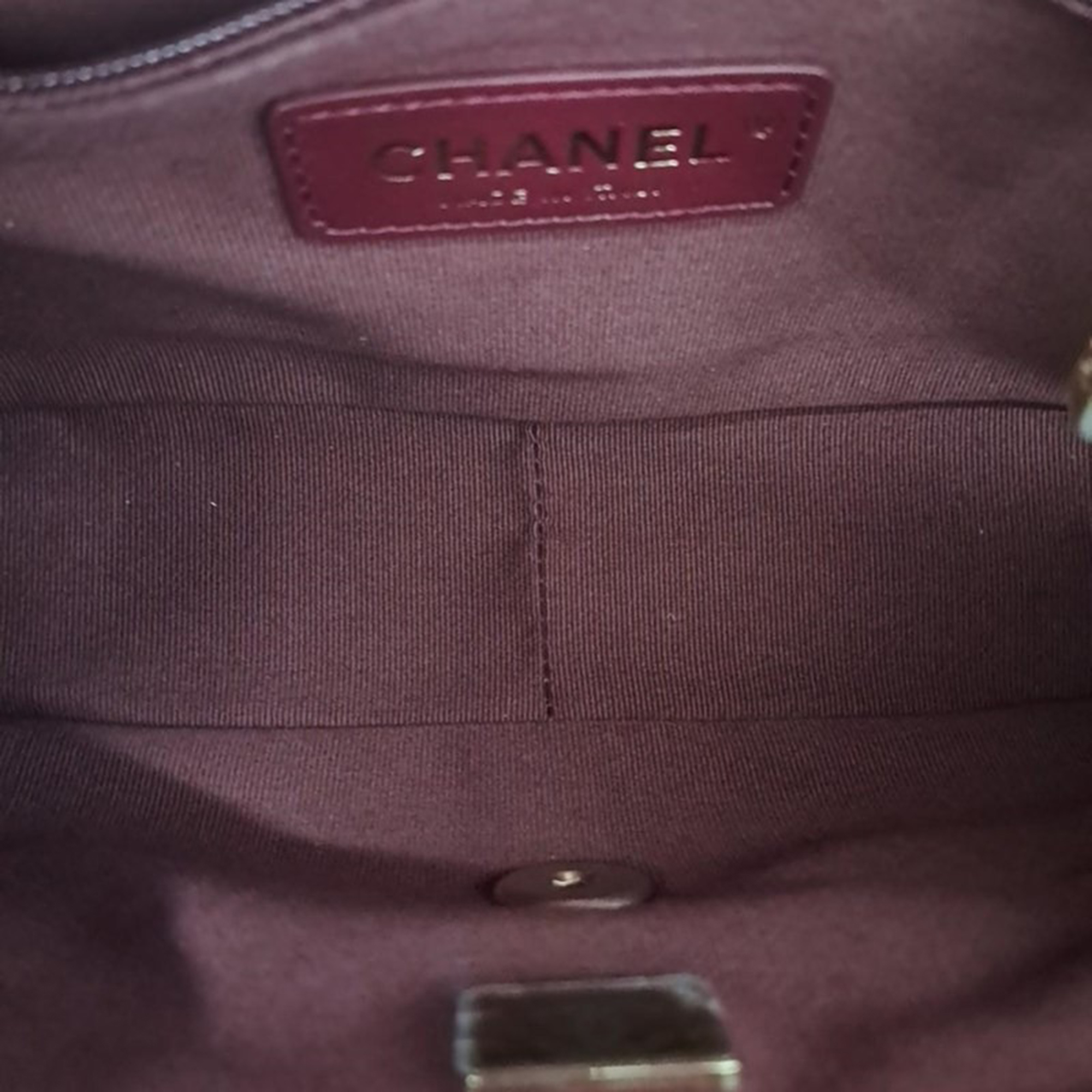Chanel Red Caviar Leather Double Chain Bag 