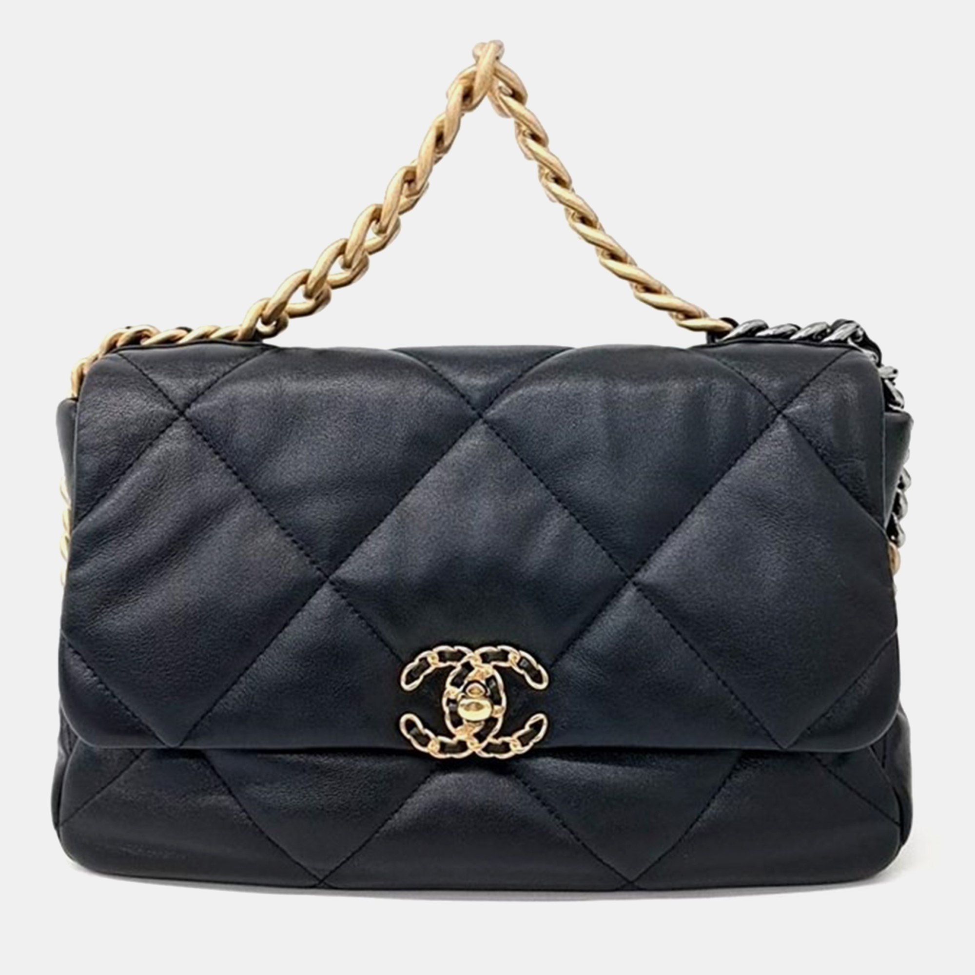 

Chanel Black Leather 19 Large Flap Bag