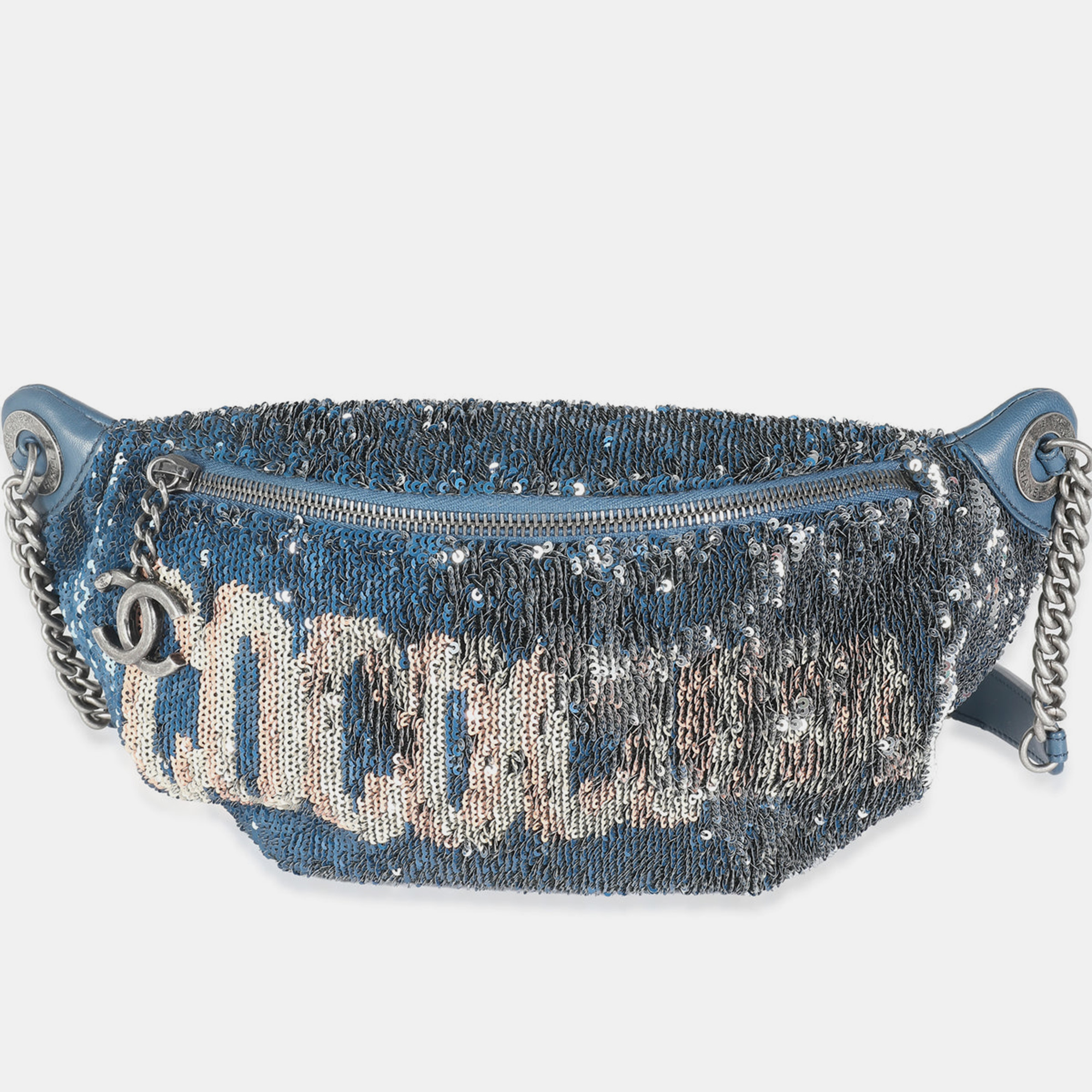 

Chanel Blue/Pink Sequin Coco Cuba Belt Bag