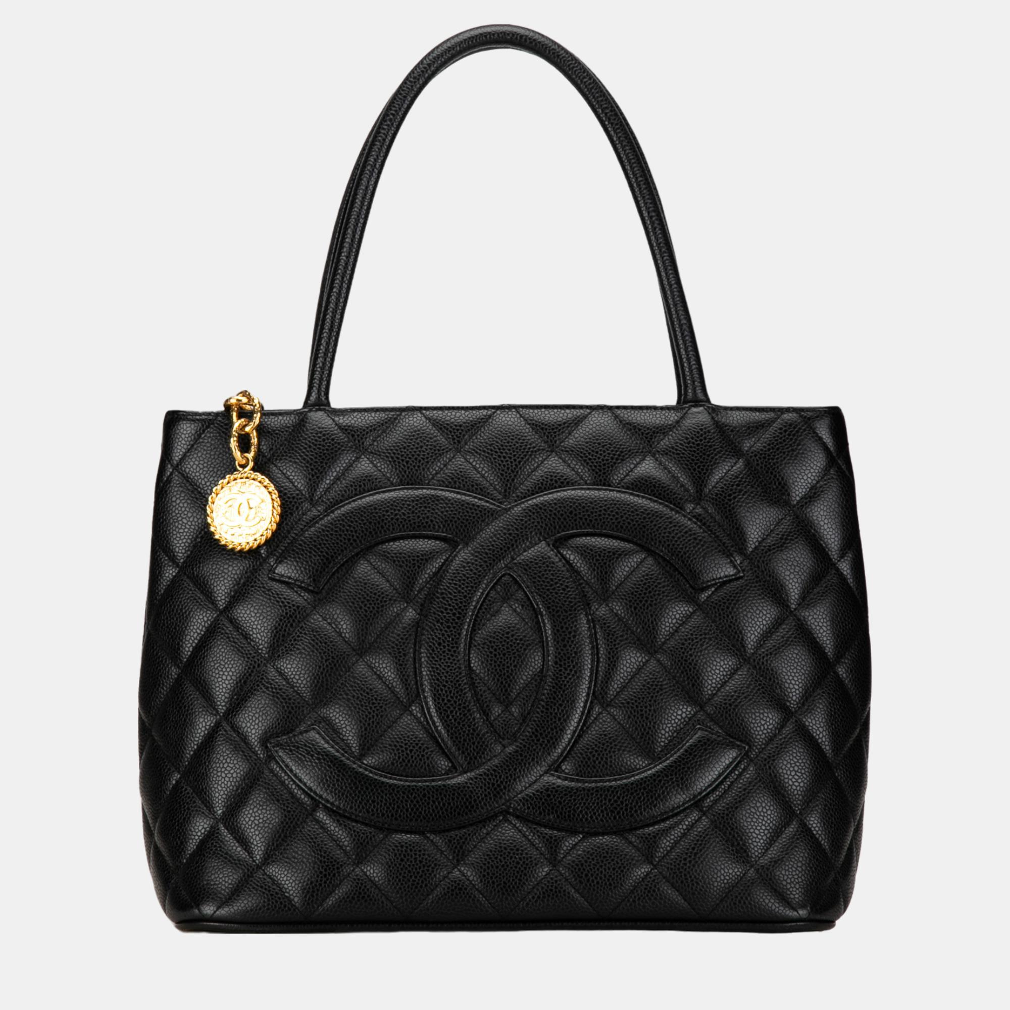 

Chanel Black Caviar Medallion Tote