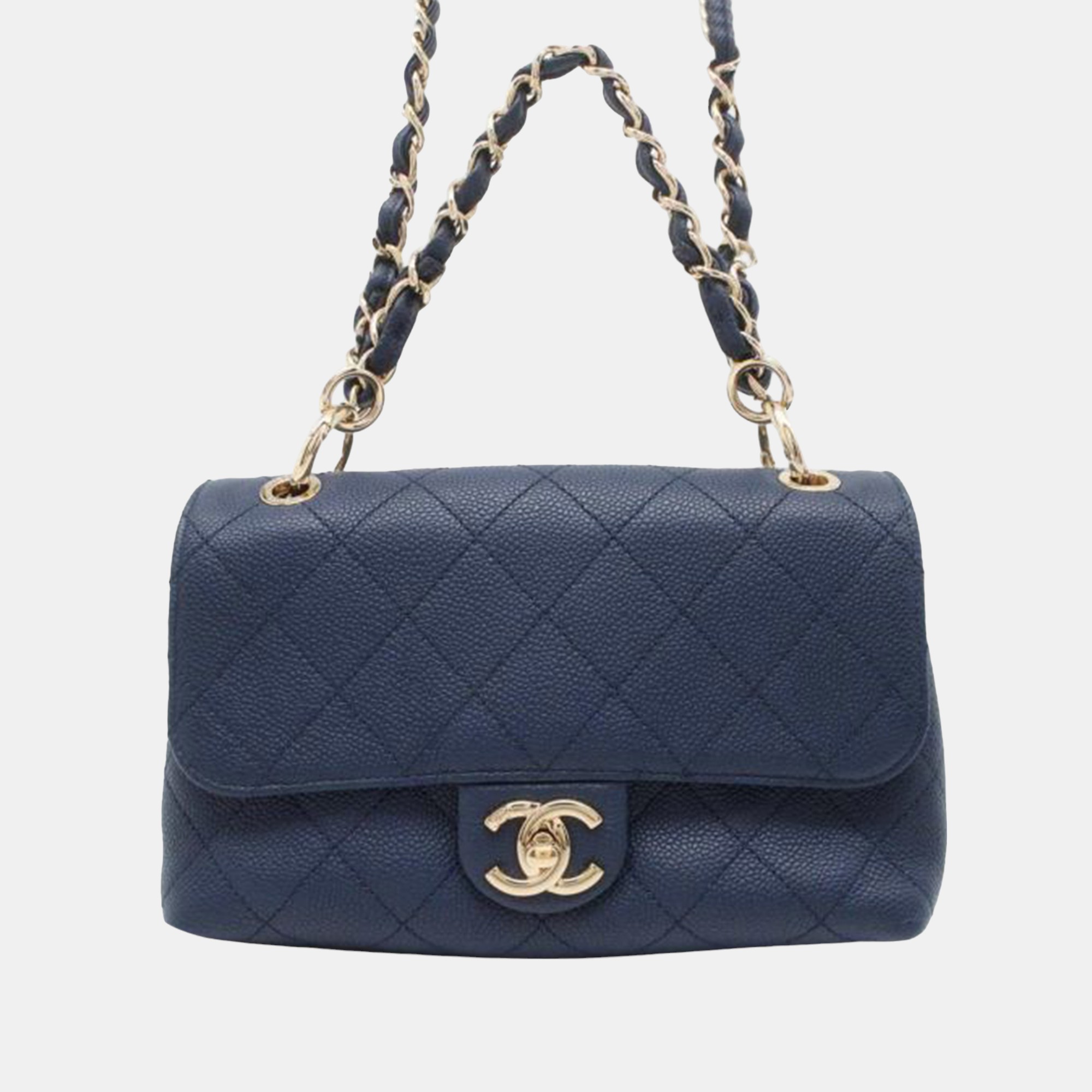 

Chanel Navy Blue Small Caviar City Walk Flap