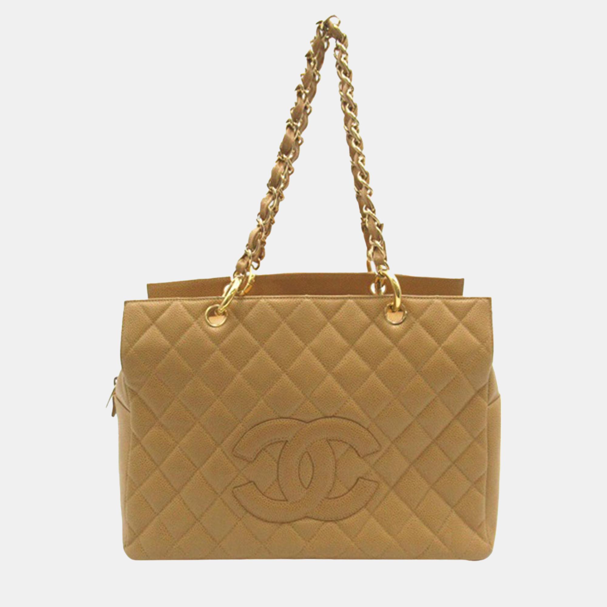 

Chanel Beige Caviar Timeless Tote