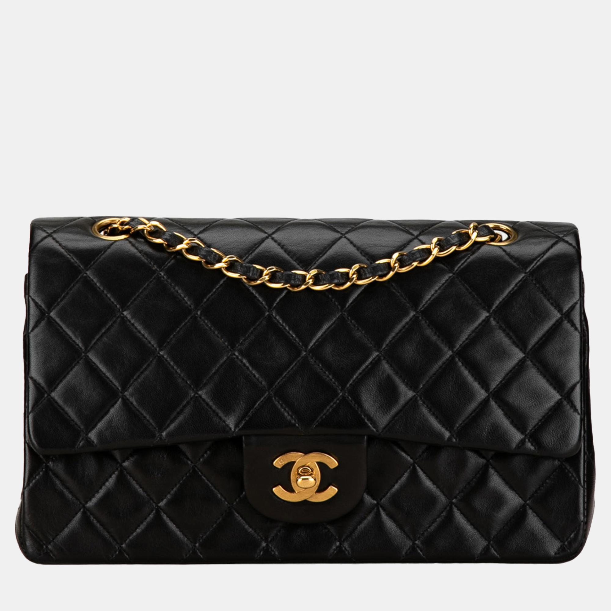 

Chanel Black Medium Classic Lambskin Double Flap