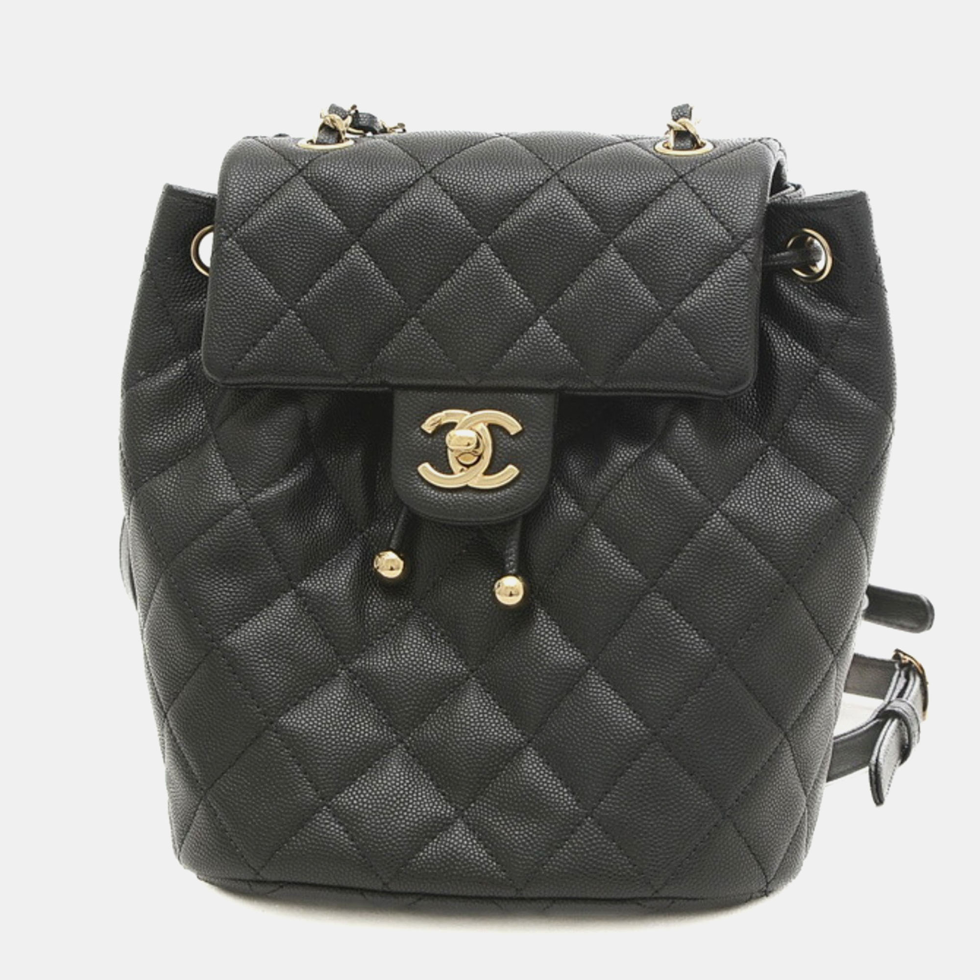 

Chanel Black Caviar Quilted Mini Urban Spirit Backpack