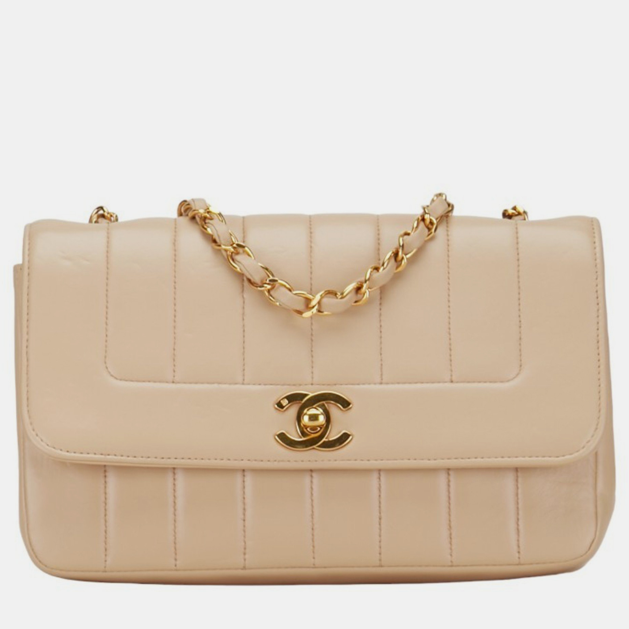 

Chanel Beige Leather Mademoiselle shoulder Bag