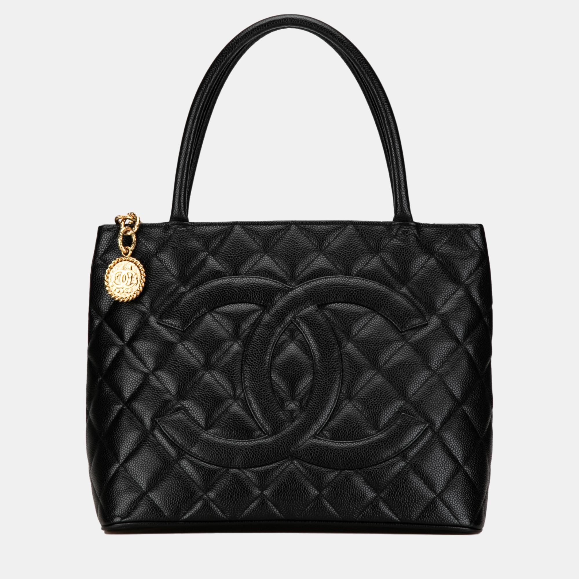 

Chanel Black Caviar Medallion Tote