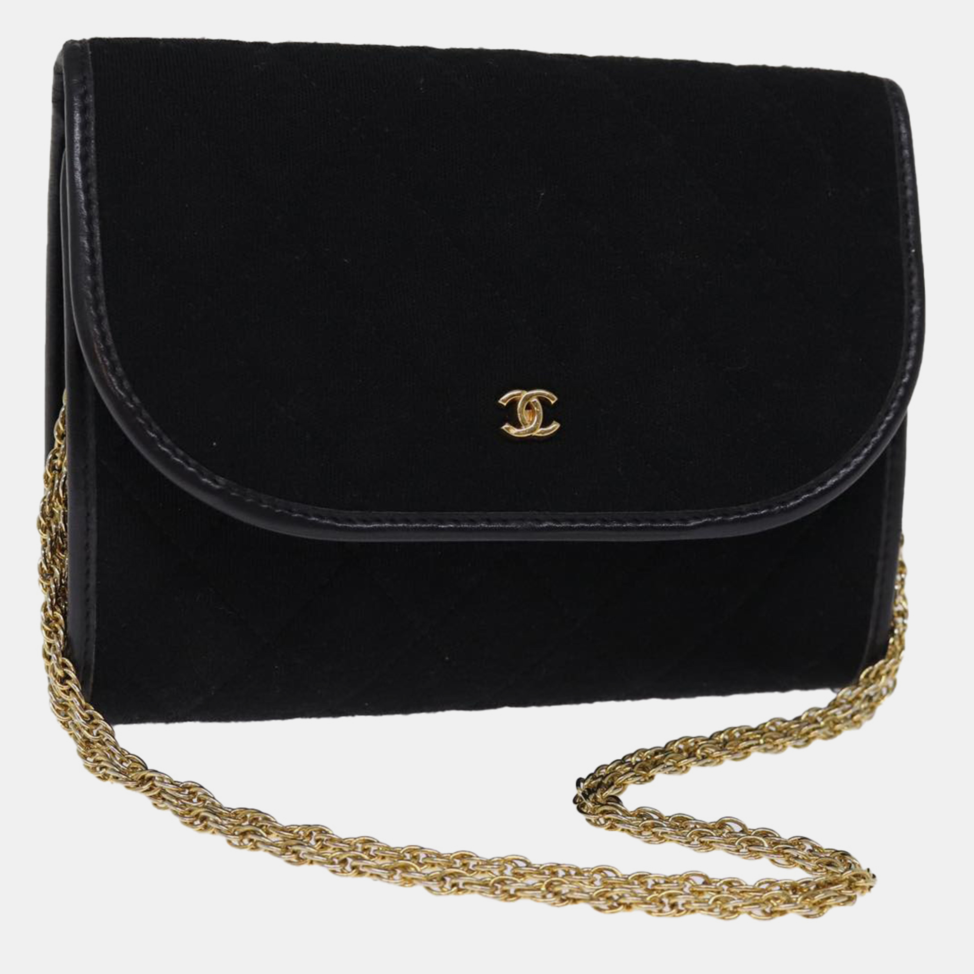 

Chanel Black Cotton Vintage shoulder bag