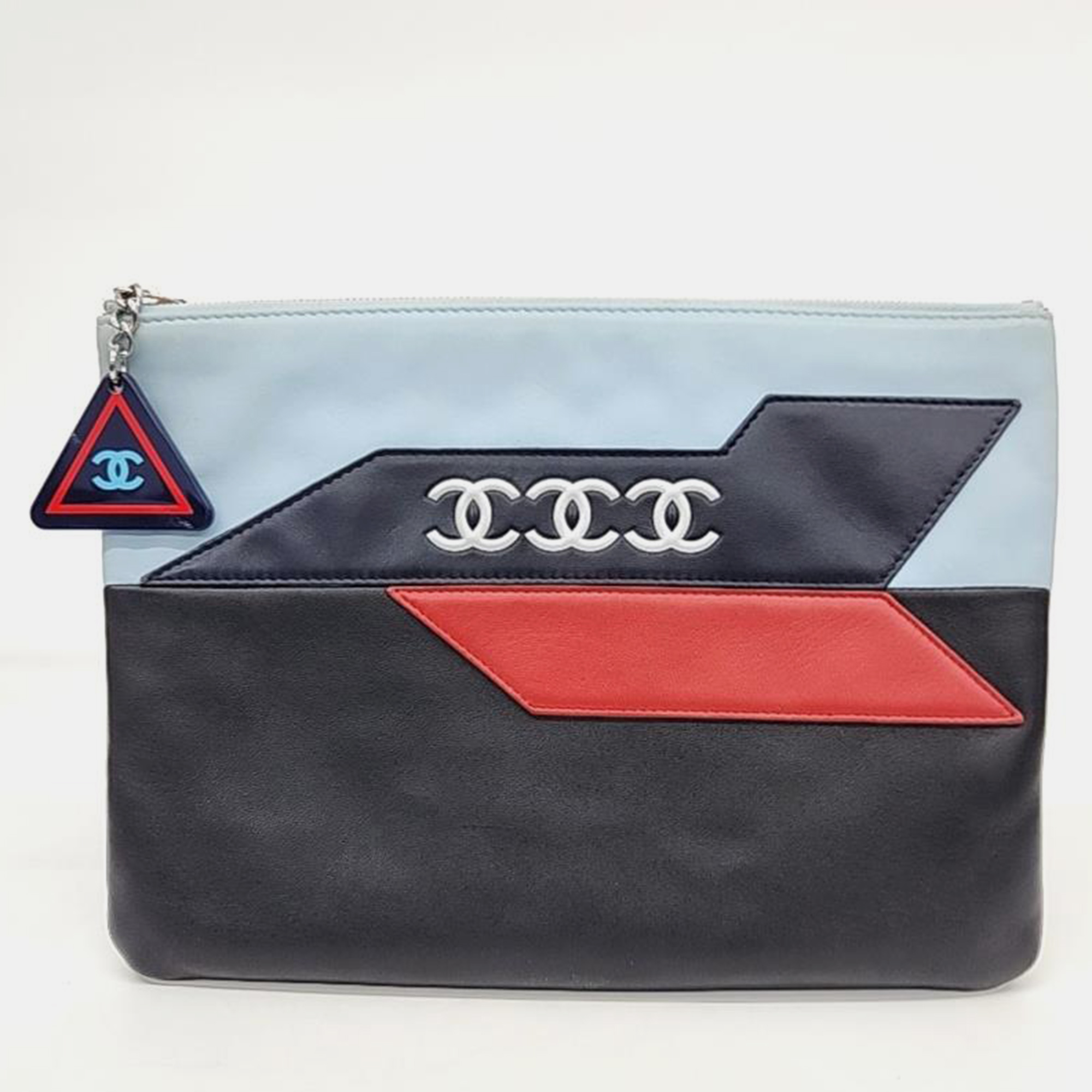 

Chanel Black Airline O-Case Medium Clutch, Multicolor