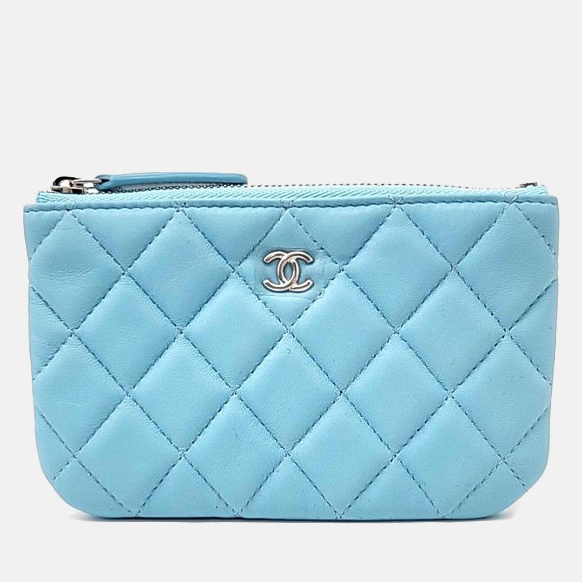 

Chanel Lambskin Pouch, Blue