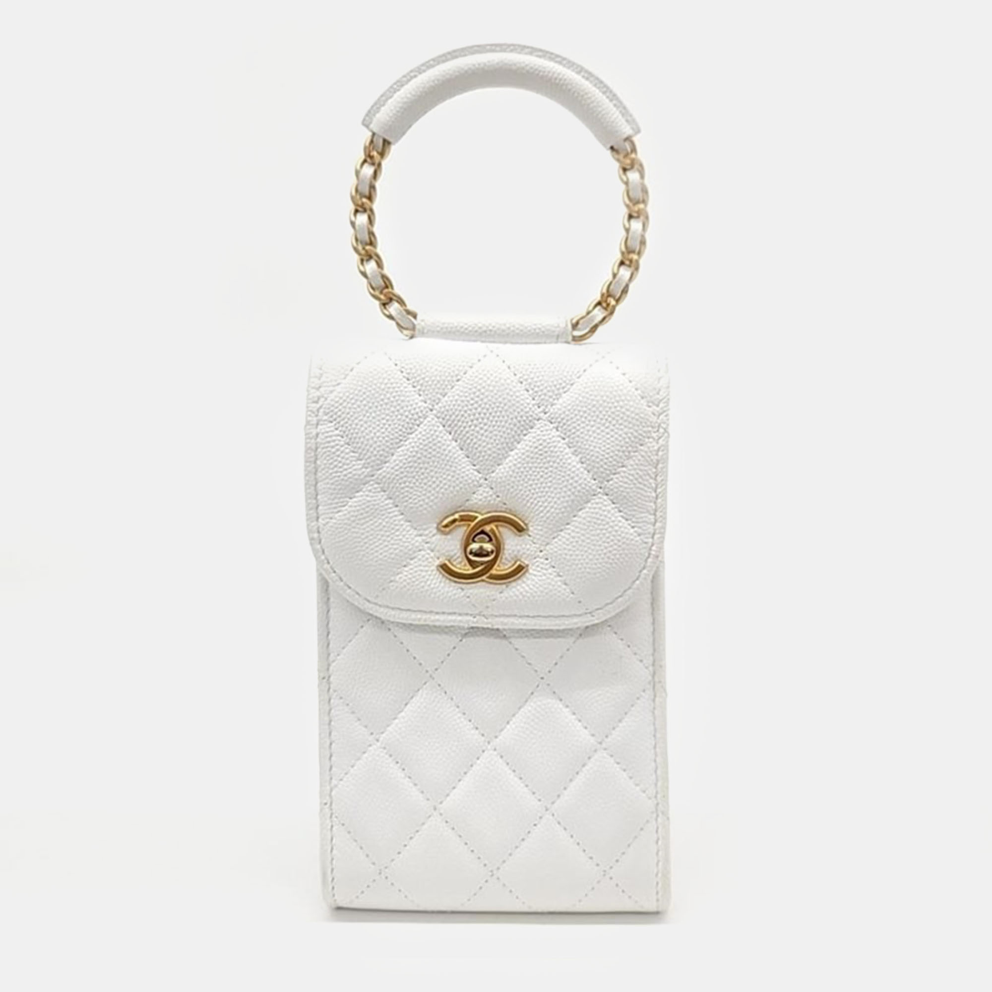 

Chanel White Caviar Leather In the Loop Mini Crossbody bag