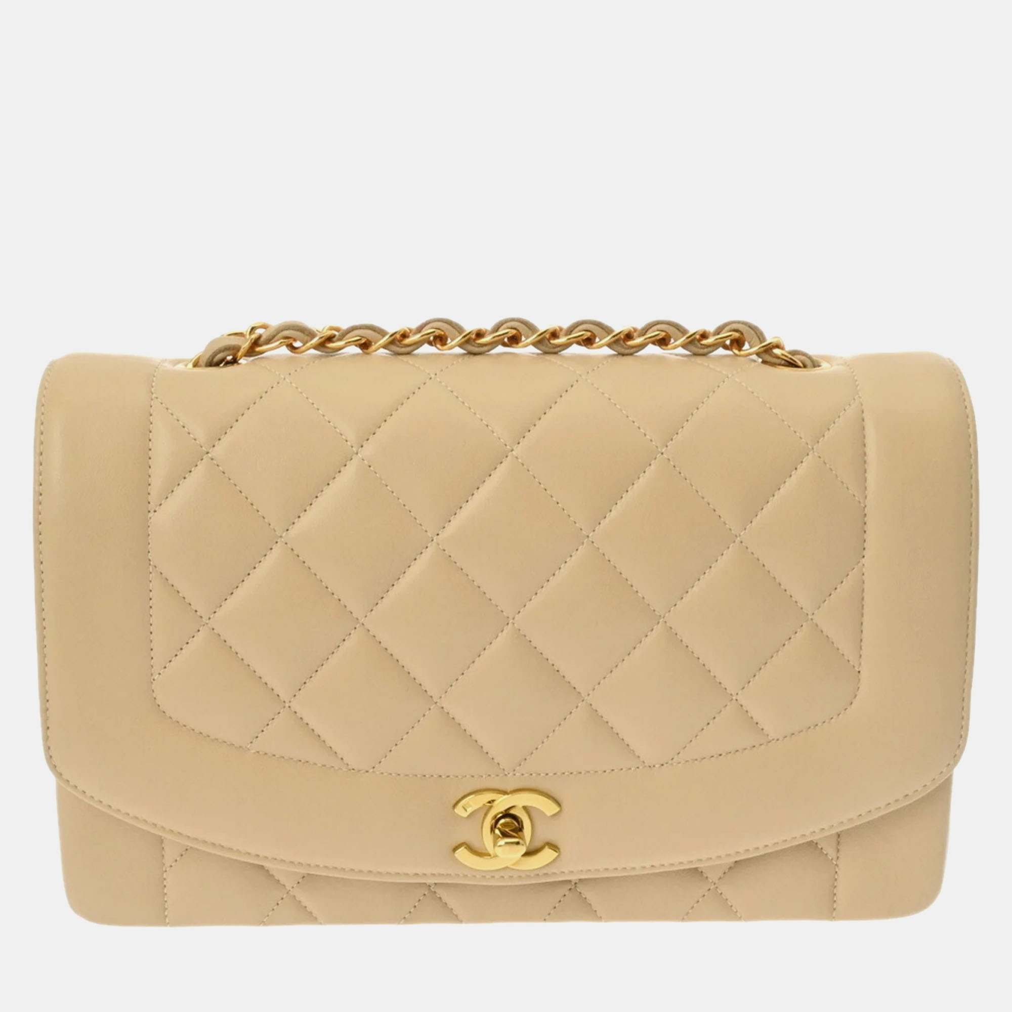 

Chanel Beige Quilted Vintage Diana Shoulder Bag