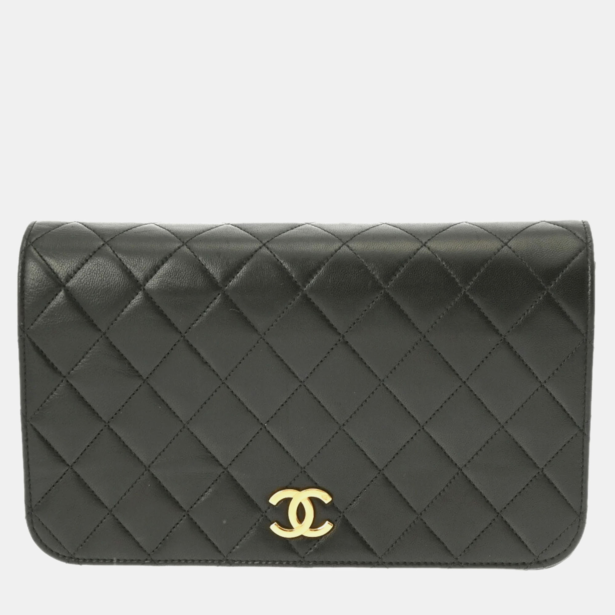 

Chanel Black Leather Flap Bag Shoulder Bags