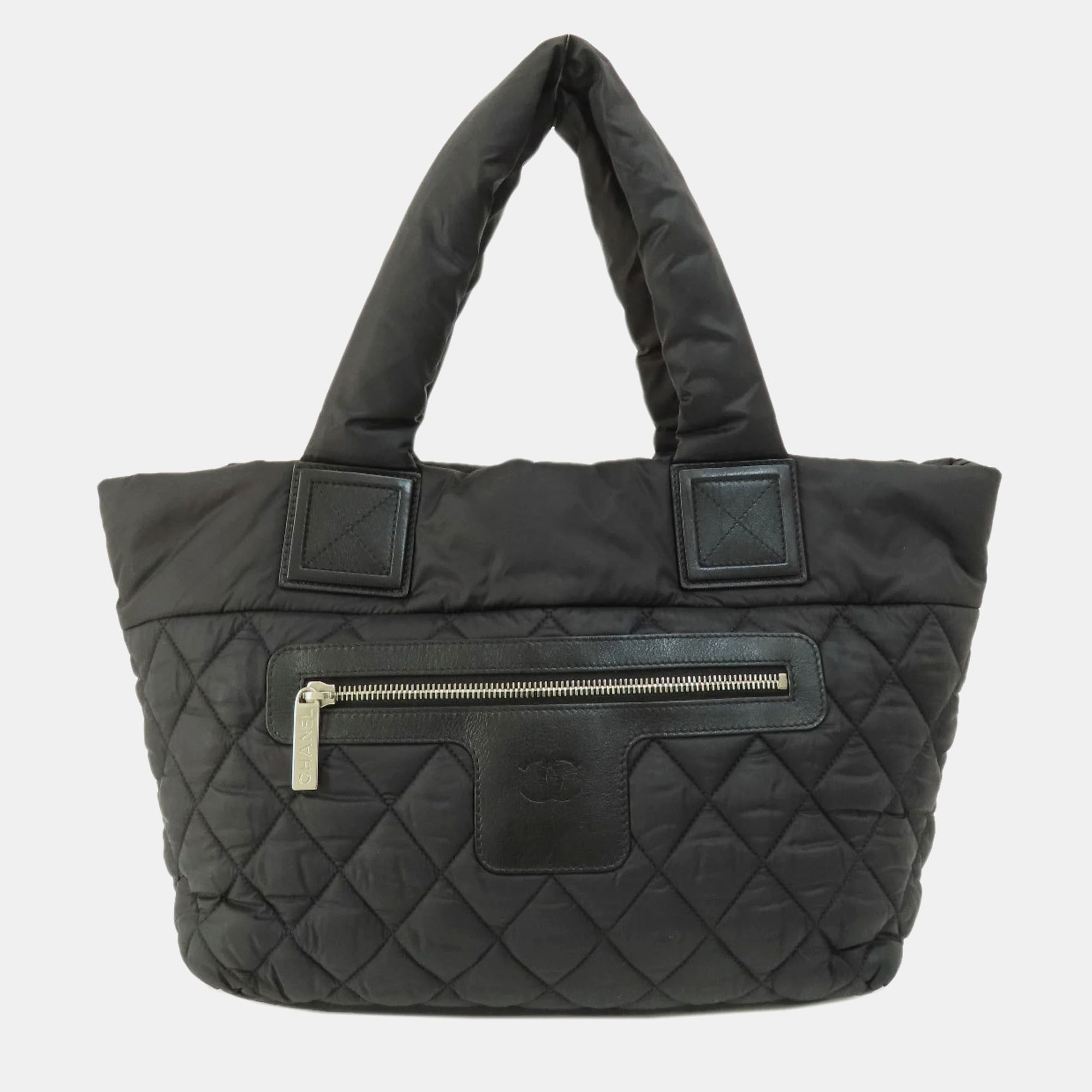 

Chanel Black Nylon Quilted Large Coco Cocoon Tote Bag