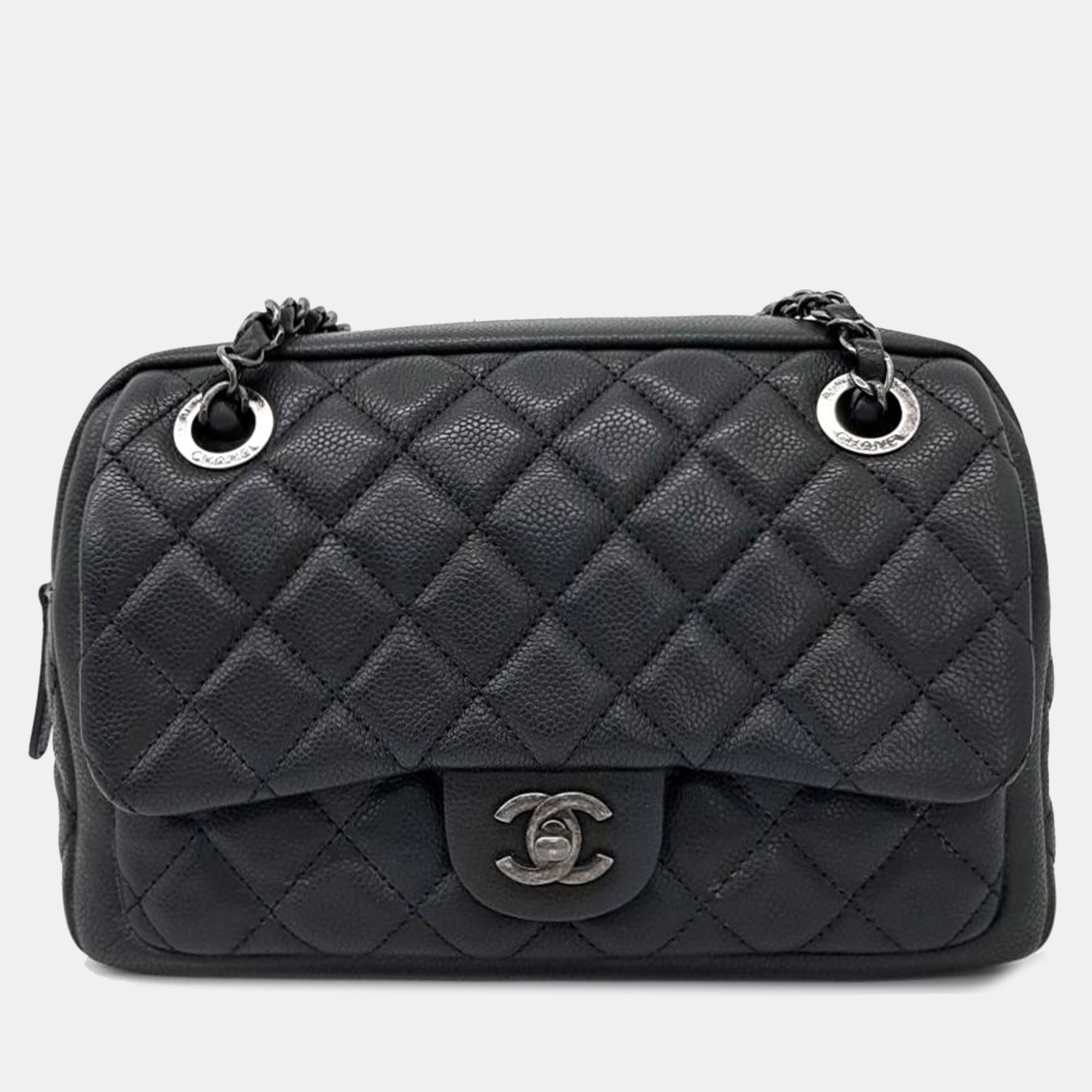 

Chanel Caviar Chain Shoulder Bag, Black