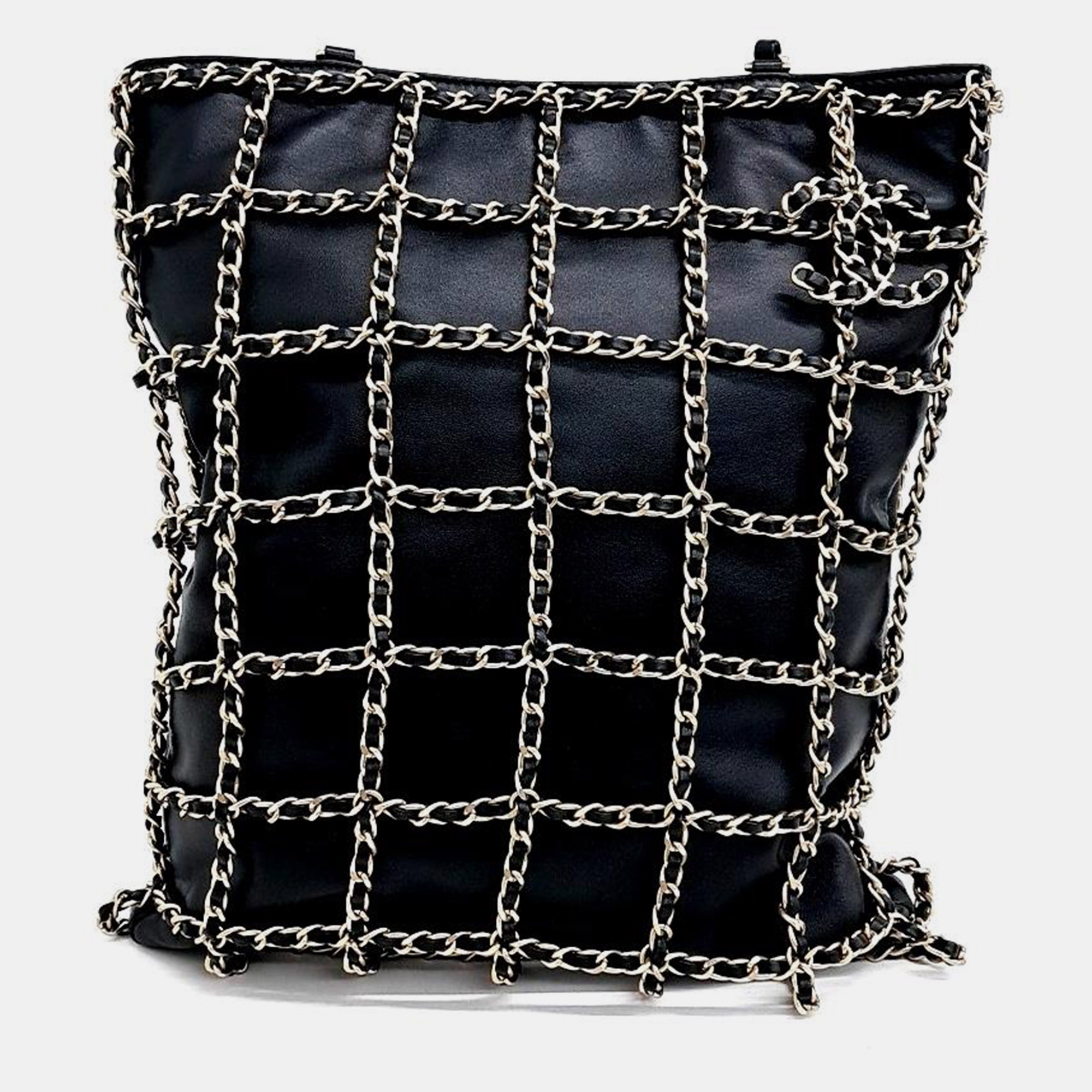 

Chanel Chain Shopping Bag, Black