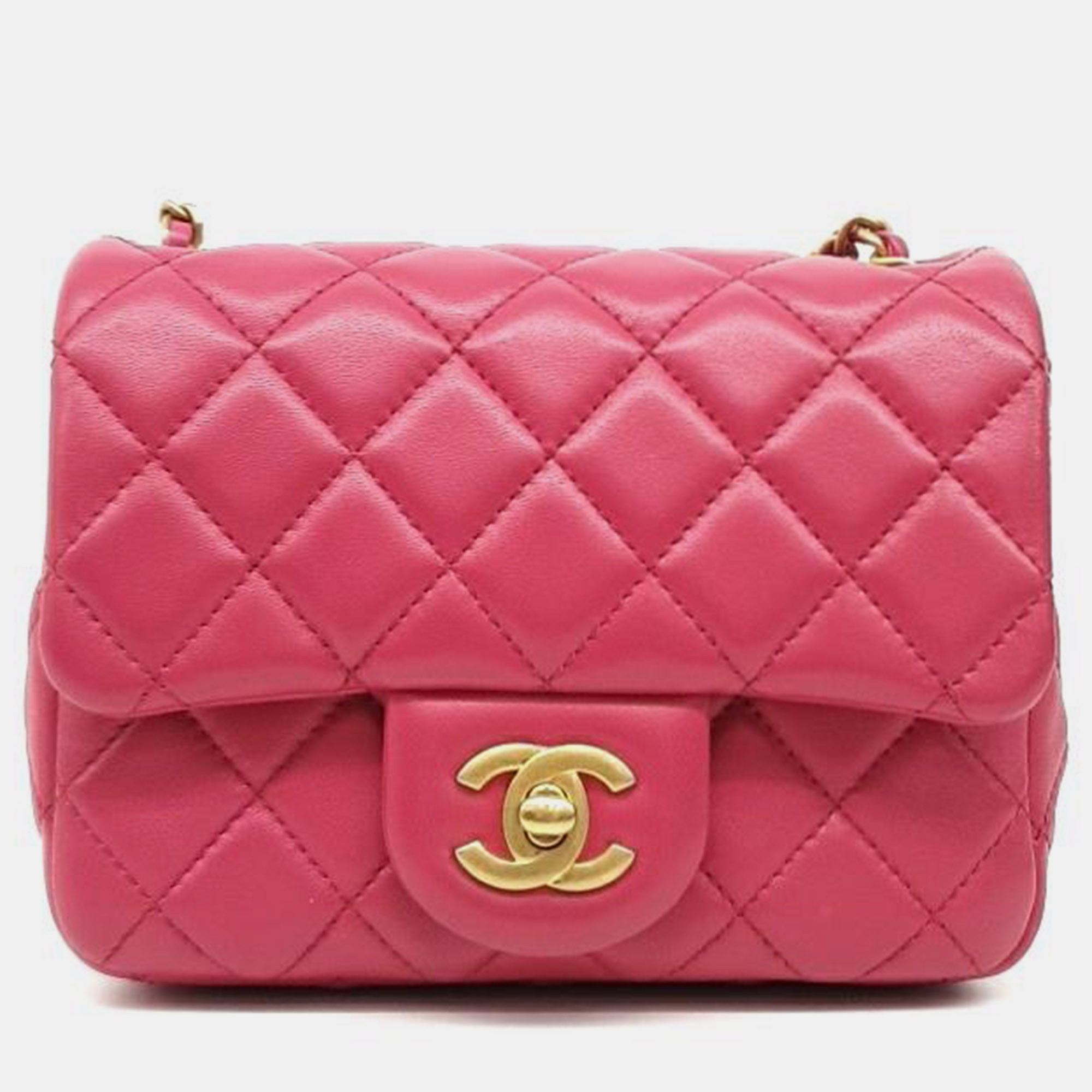 

Chanel Lambskin Golden Ball Petit Sac Crossbody Bag, Pink