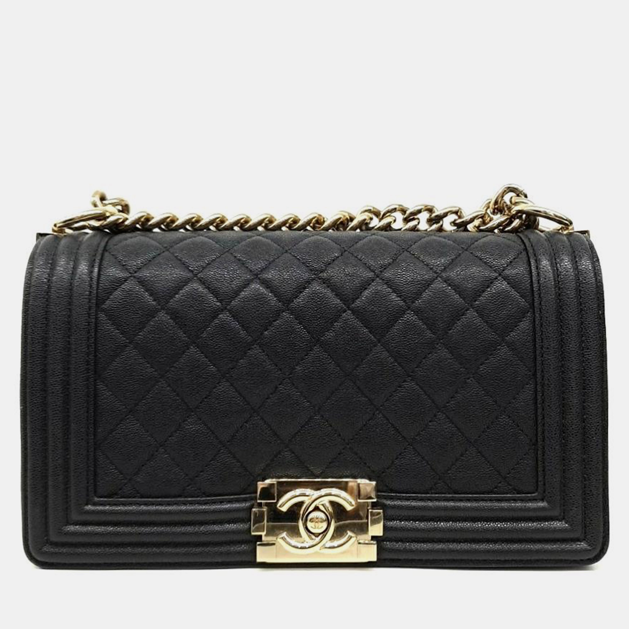 

Chanel Caviar Medium Boy Bag, Black