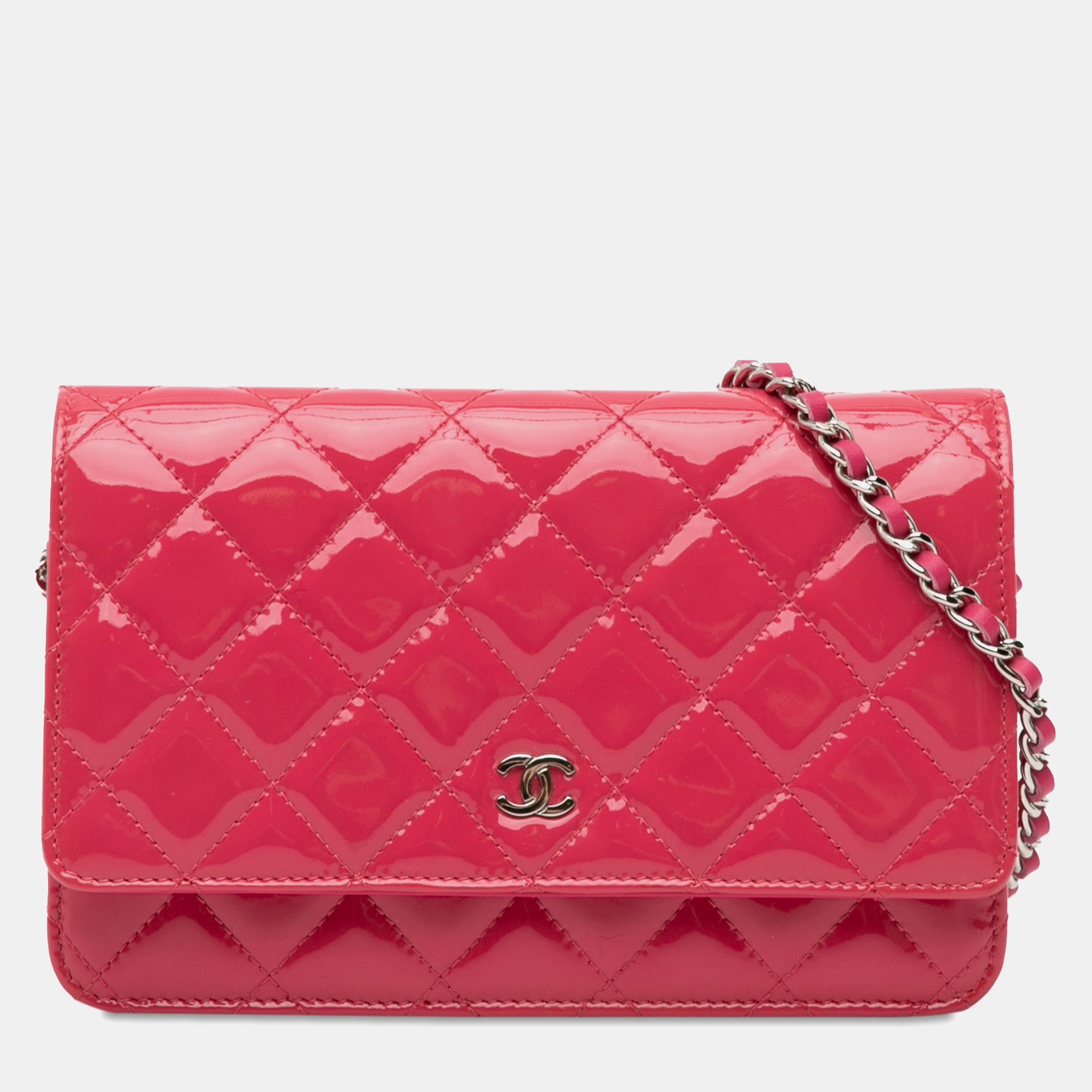 

Chanel Classic Patent Wallet On Chain, Pink