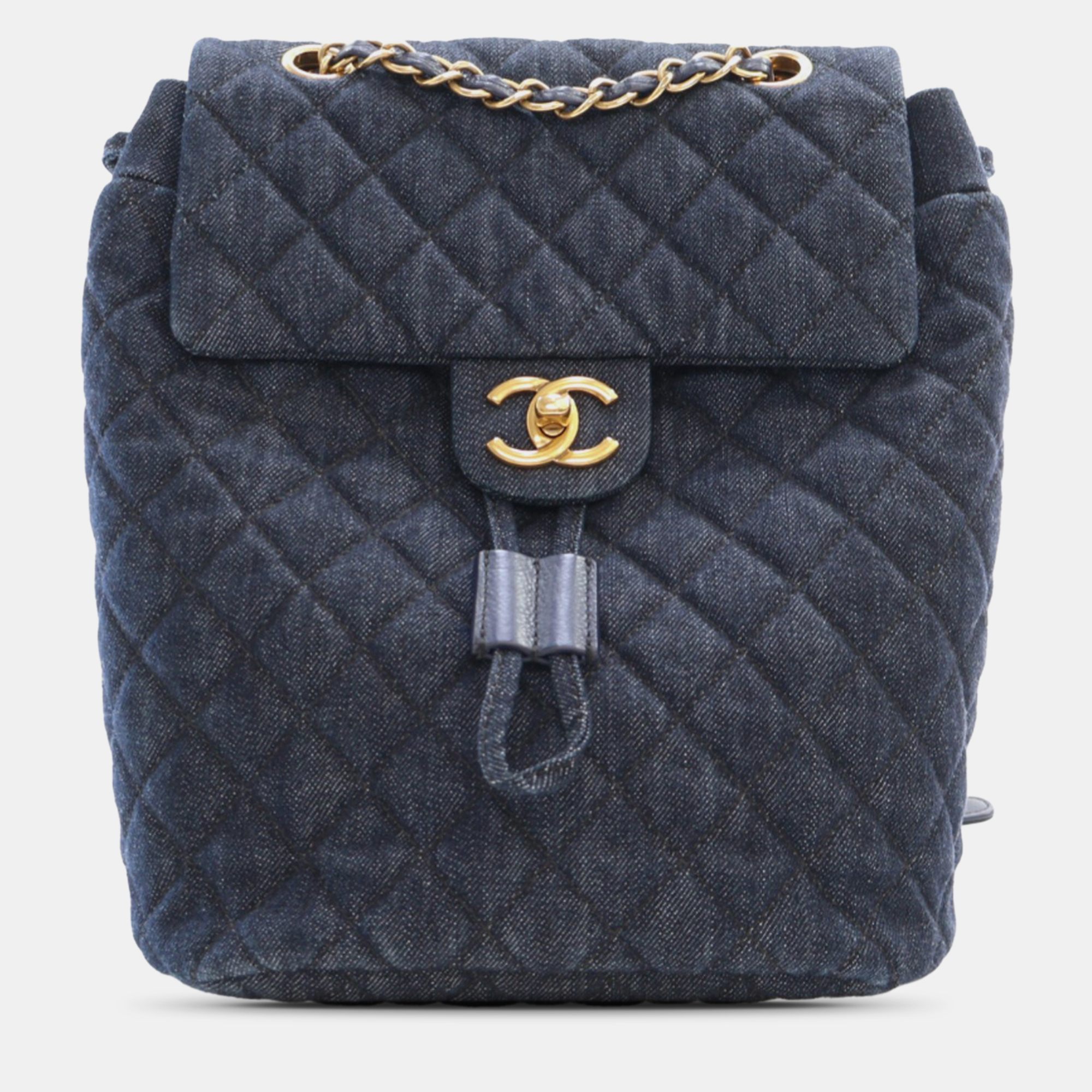 

Chanel Small Denim Urban Spirit Backpack, Blue