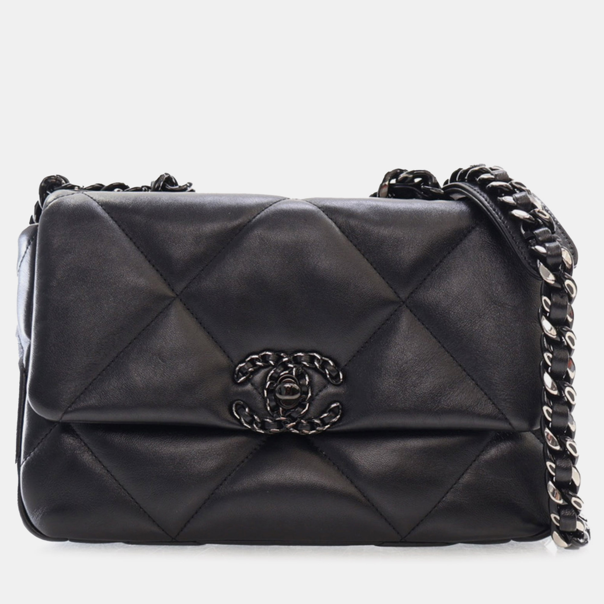 

Chanel Medium Lambskin 19 Flap, Black